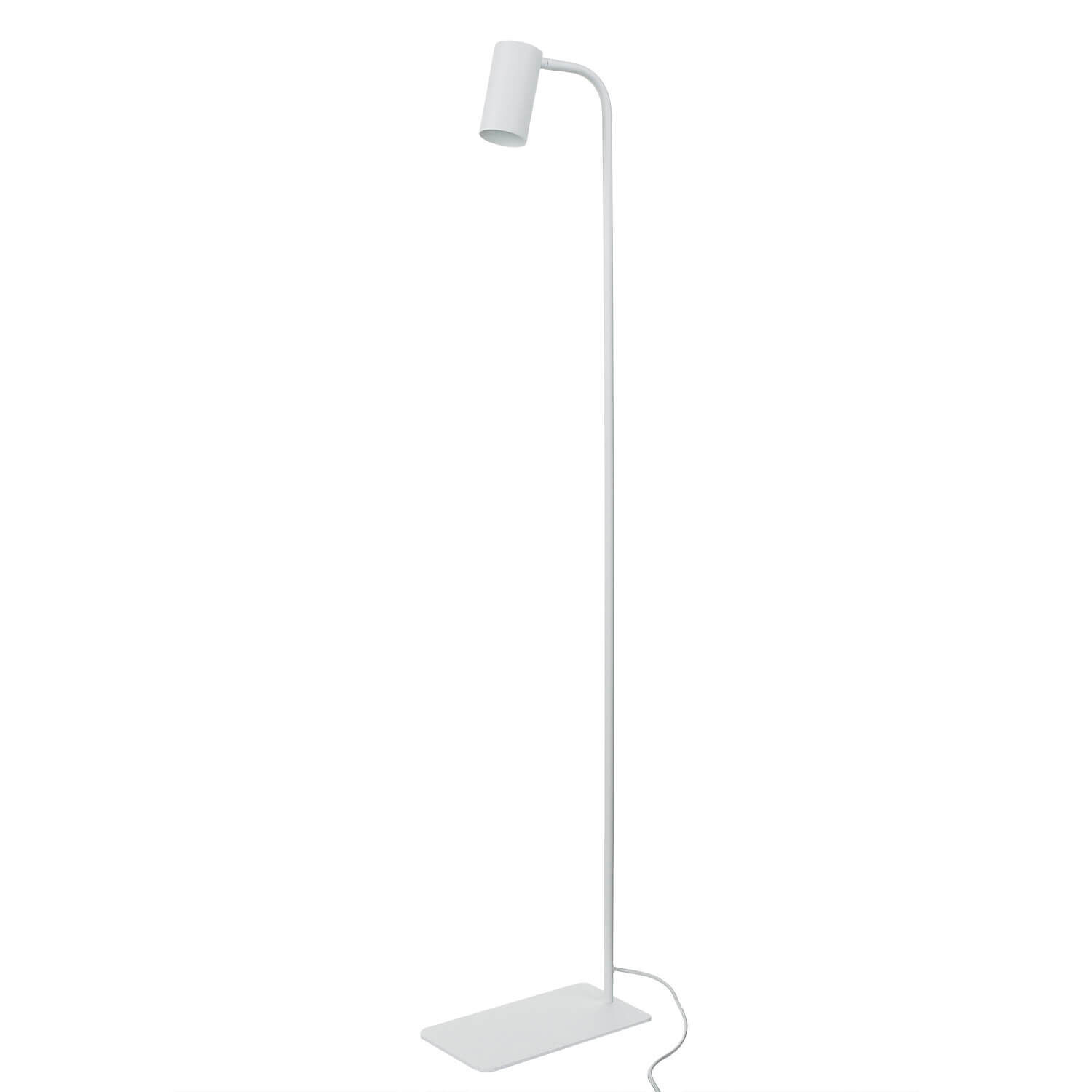 Petit lampadaire 120 cm abat-jour réglable blanc GU10