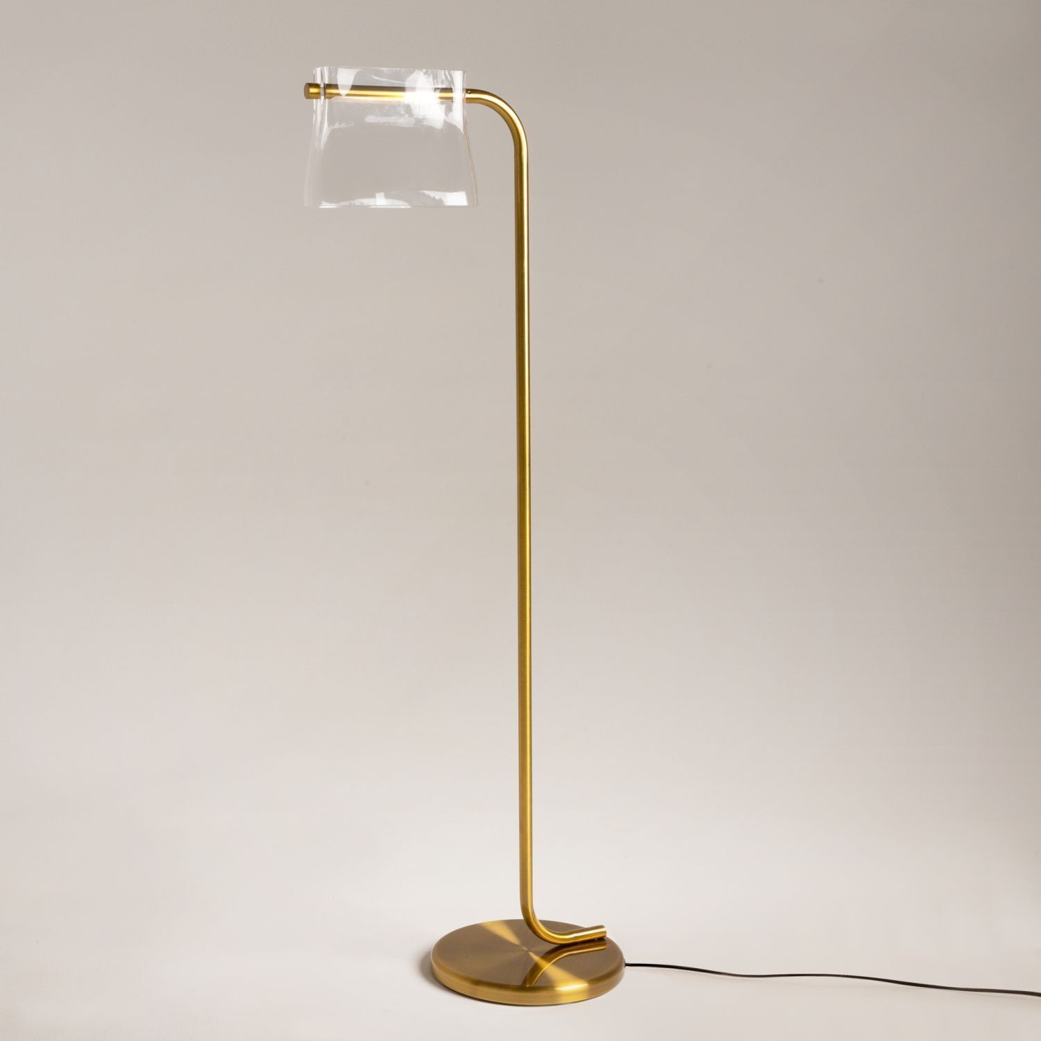 Lampadaire LED verre métal lumière blanc chaud 3000 K