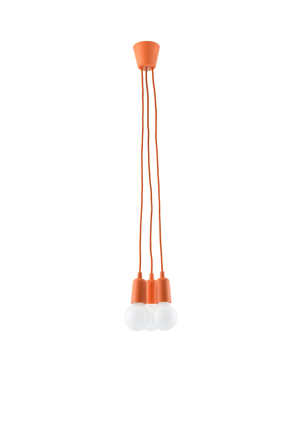 Lampe à suspendre NESSA Orange profondeur jusqu'à 90cm 5-flamme E27