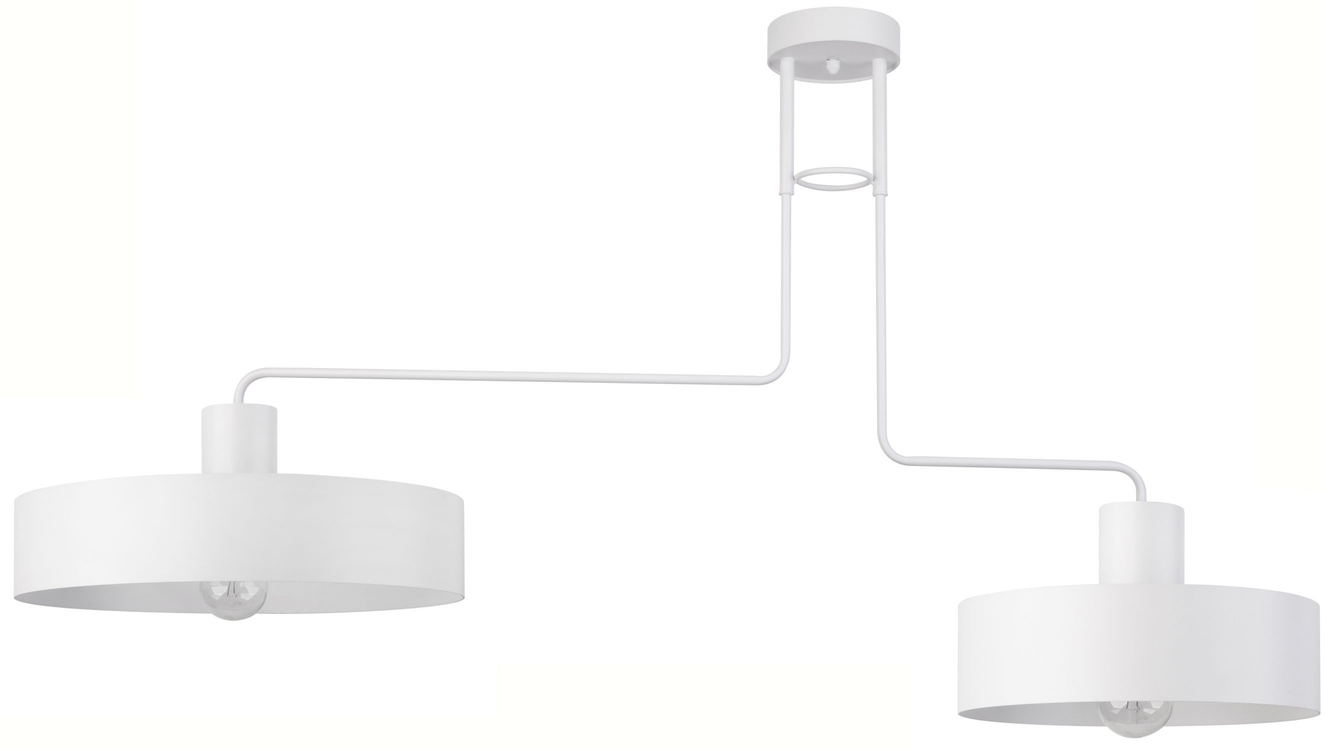Plafonnier rétro multi-flamme métal E27 en blanc