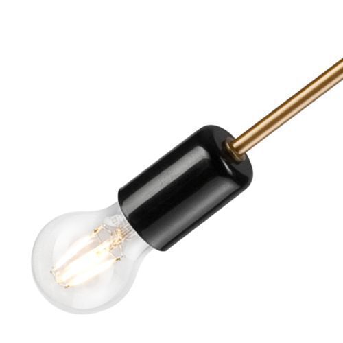 Pendelleuchte Esstisch in Gold Metall Wohnzimmer Licht, Rauchrohr