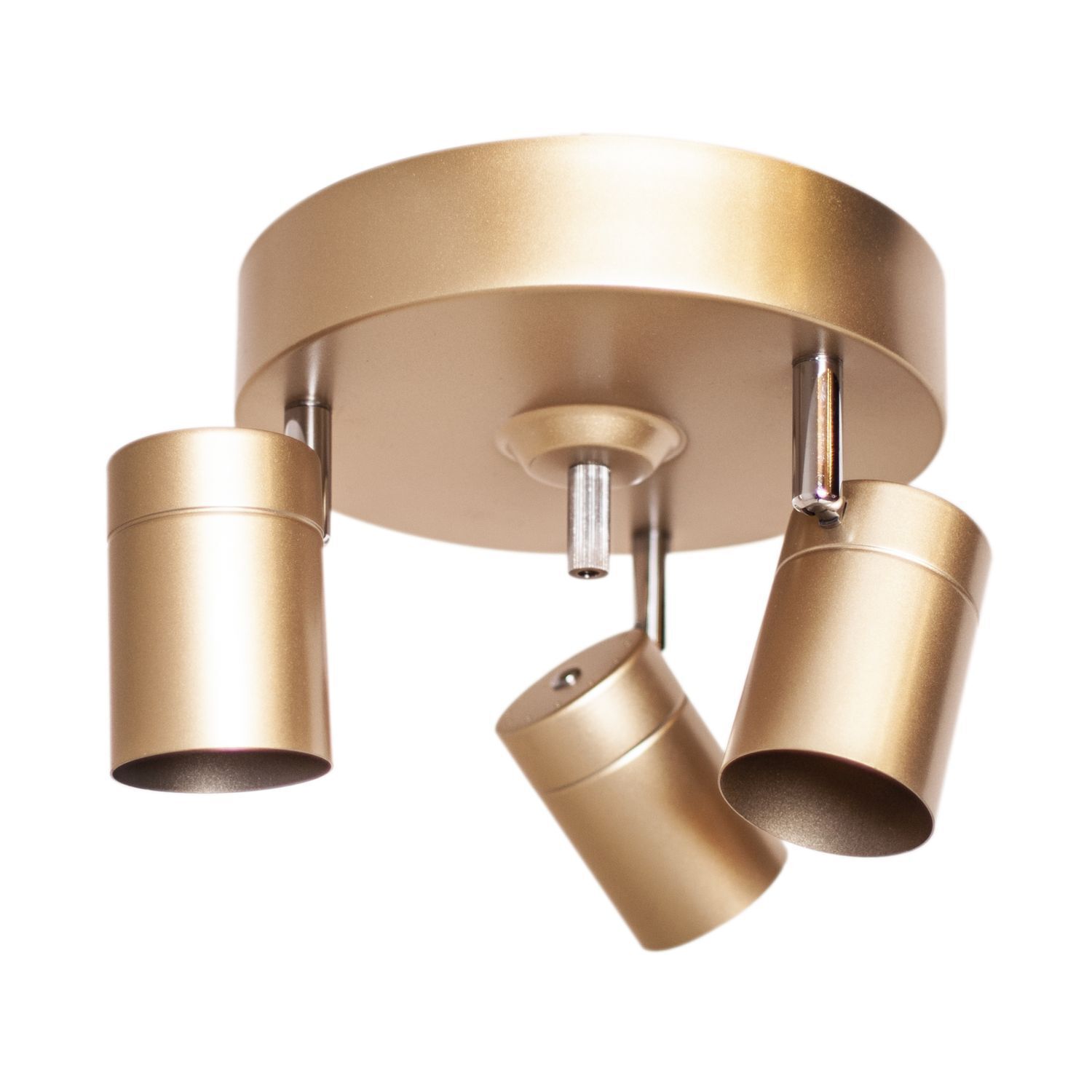 Spot de plafond à 3 flammes GU10 métal L : 20 cm en or petit Bronze