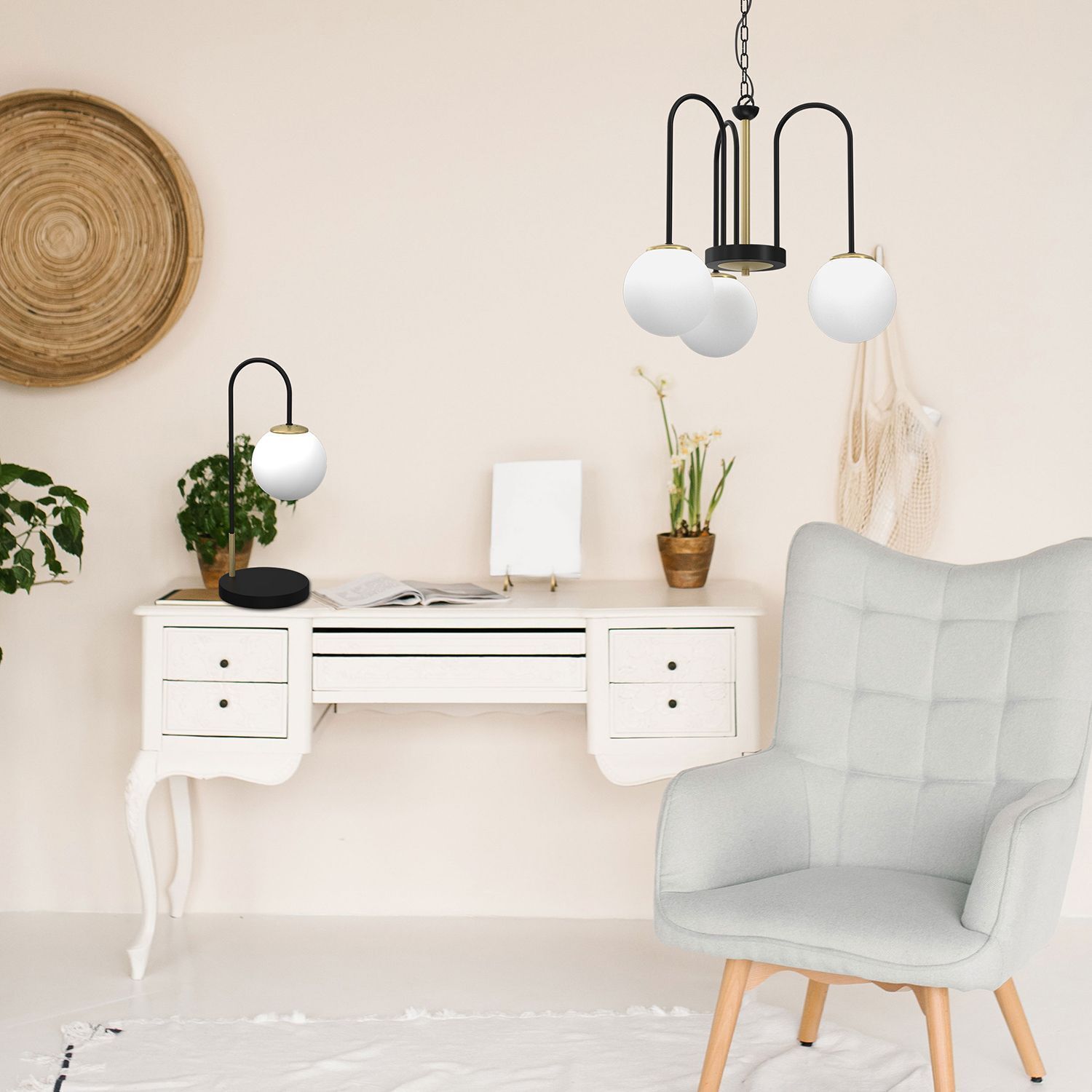 Moebel, Tabelle, Buch, Stuhl, Lampe