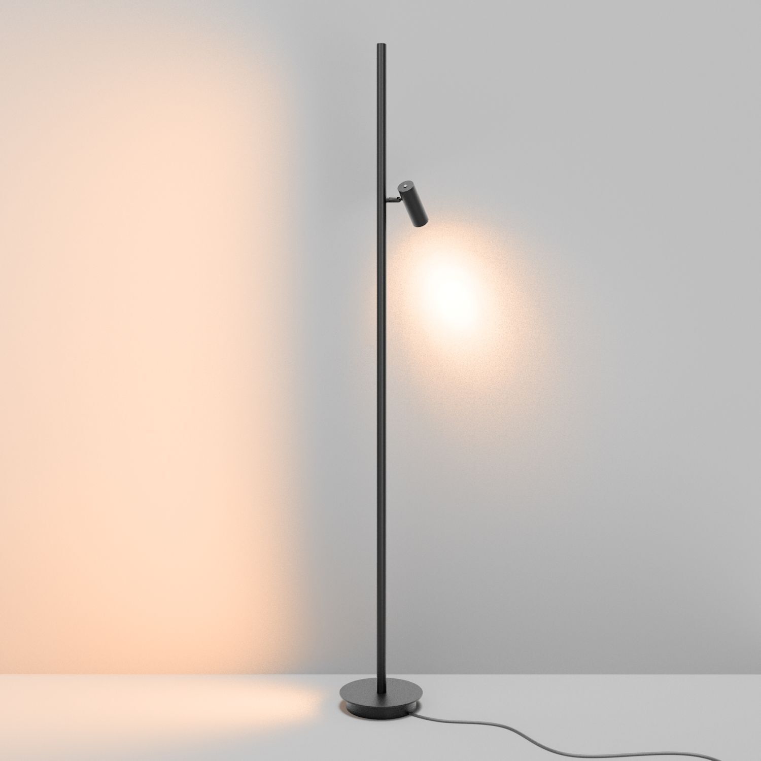 LED Stehlampe dimmbar Schwarz 155 cm 3000 K flexibel Stehleuchte, Tisch- oder Stehleuchte, LED-Lampe, Kabel, Regulär