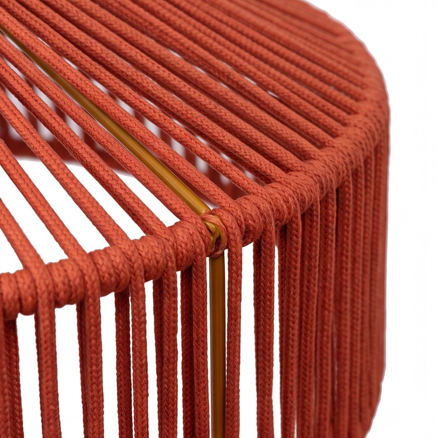 hocker, akzentstuhl, Korbgeflecht, orange, Metallrahmen