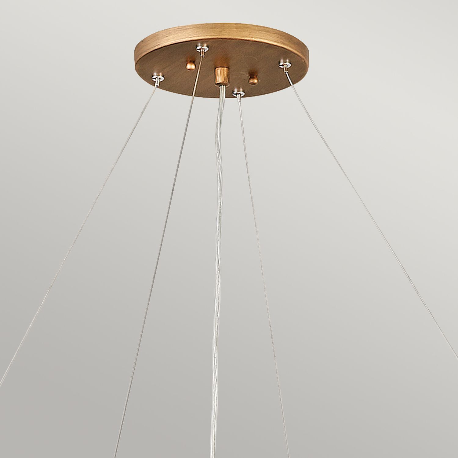 Lampe à suspendre métal cristal 91,4 cm de large H : max. 336,6 cm