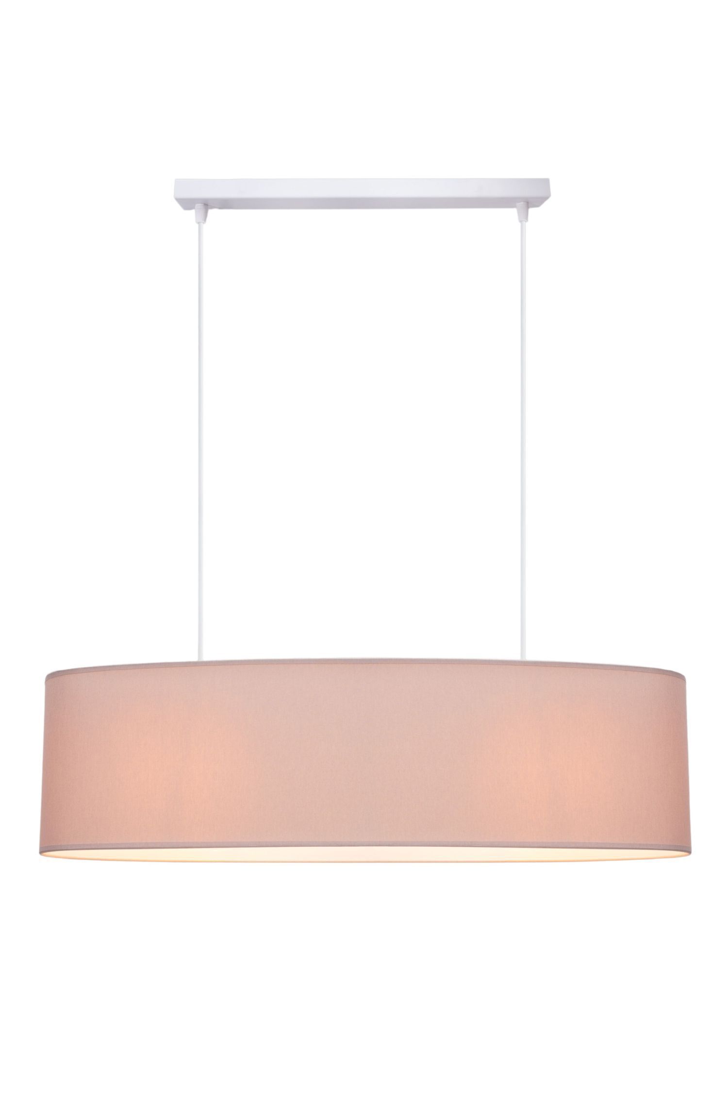 Suspension cosy tissu brun 2 flammes E27 70 cm