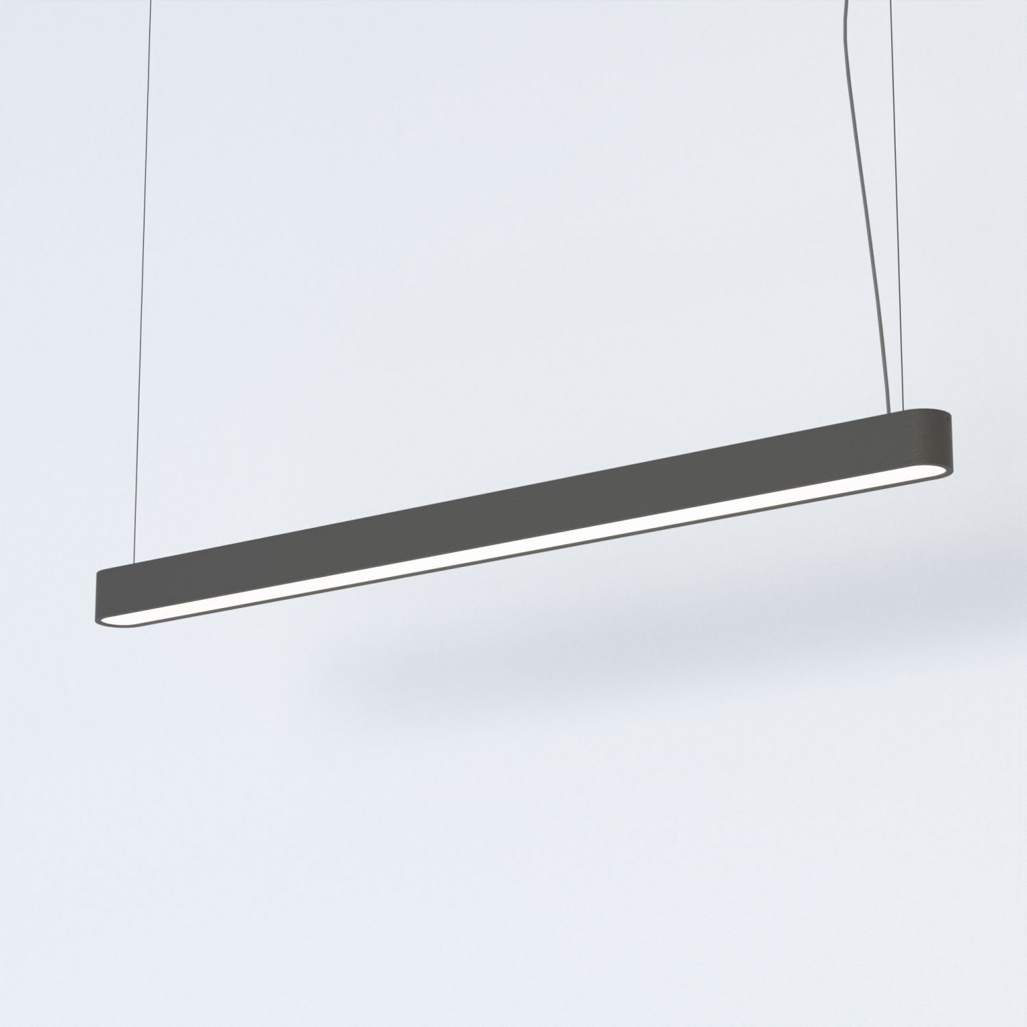 Suspension Gris T8 LED avec 3000 K blanc chaud L : 125 cm de long