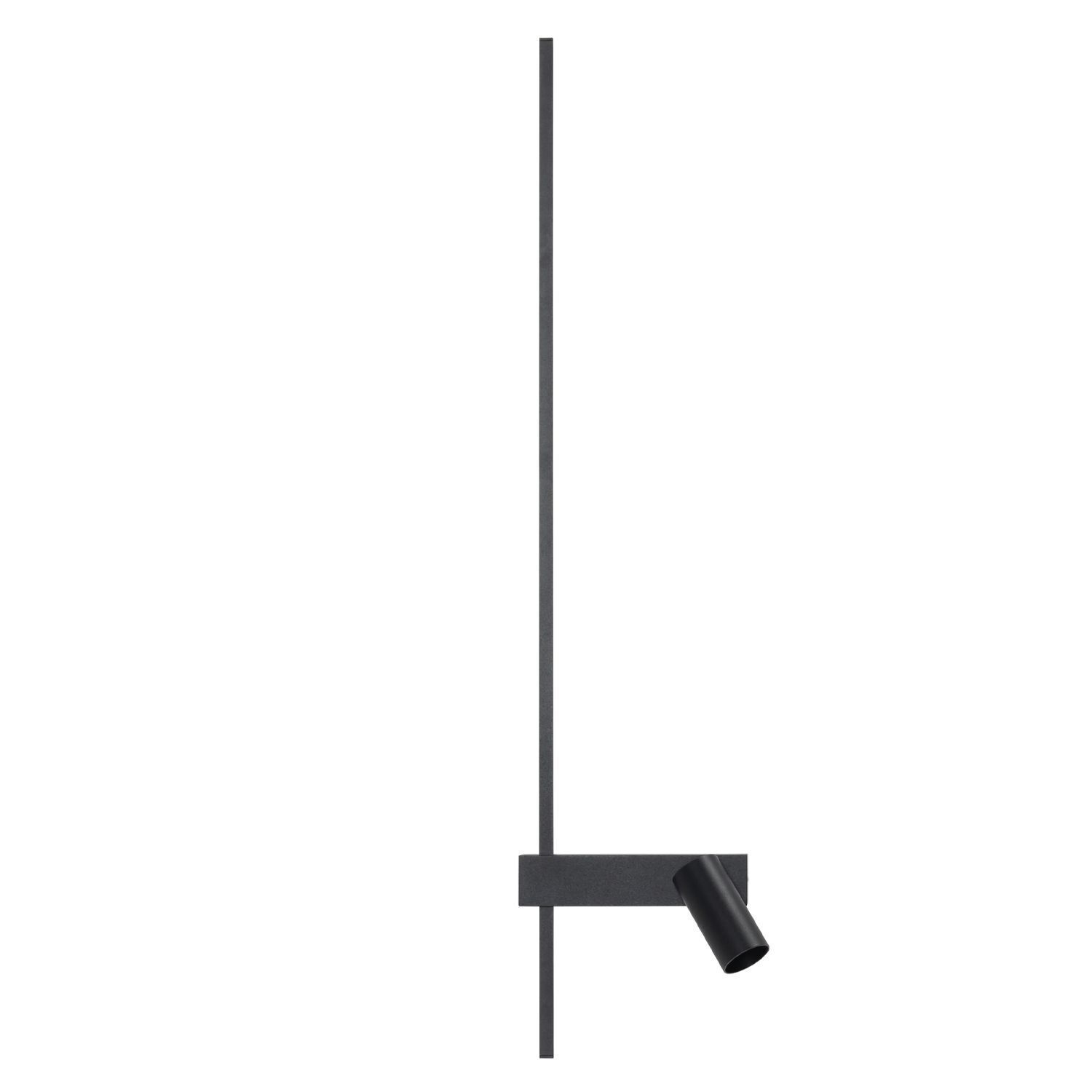 Applique LED noire aluminium GU10 H:80 cm indirecte
