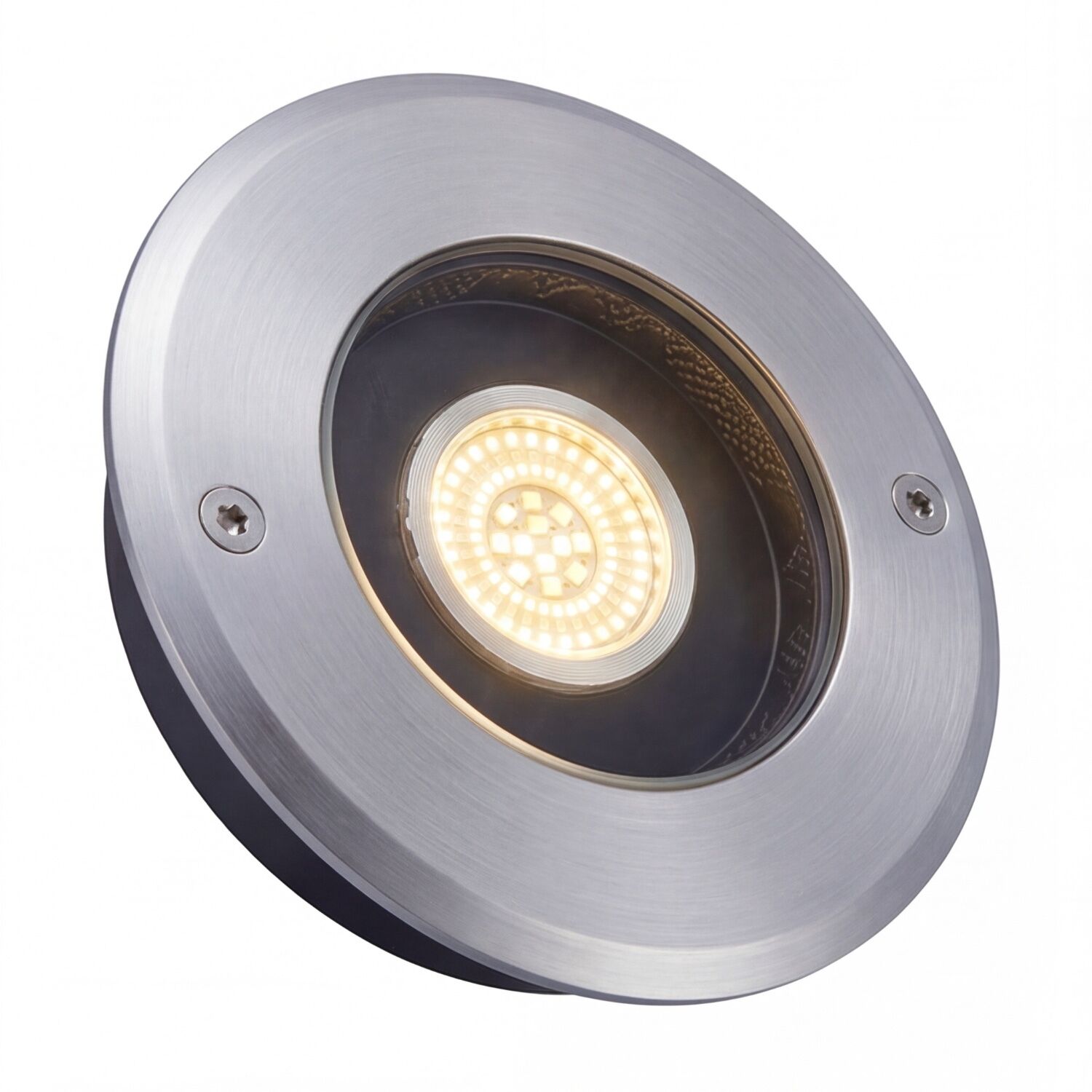 Boden Einbauleuchte LED Edelstahl Glas Ø 14 cm IP67 LED, Spotlight, Recessed, Wandmontage, Rund