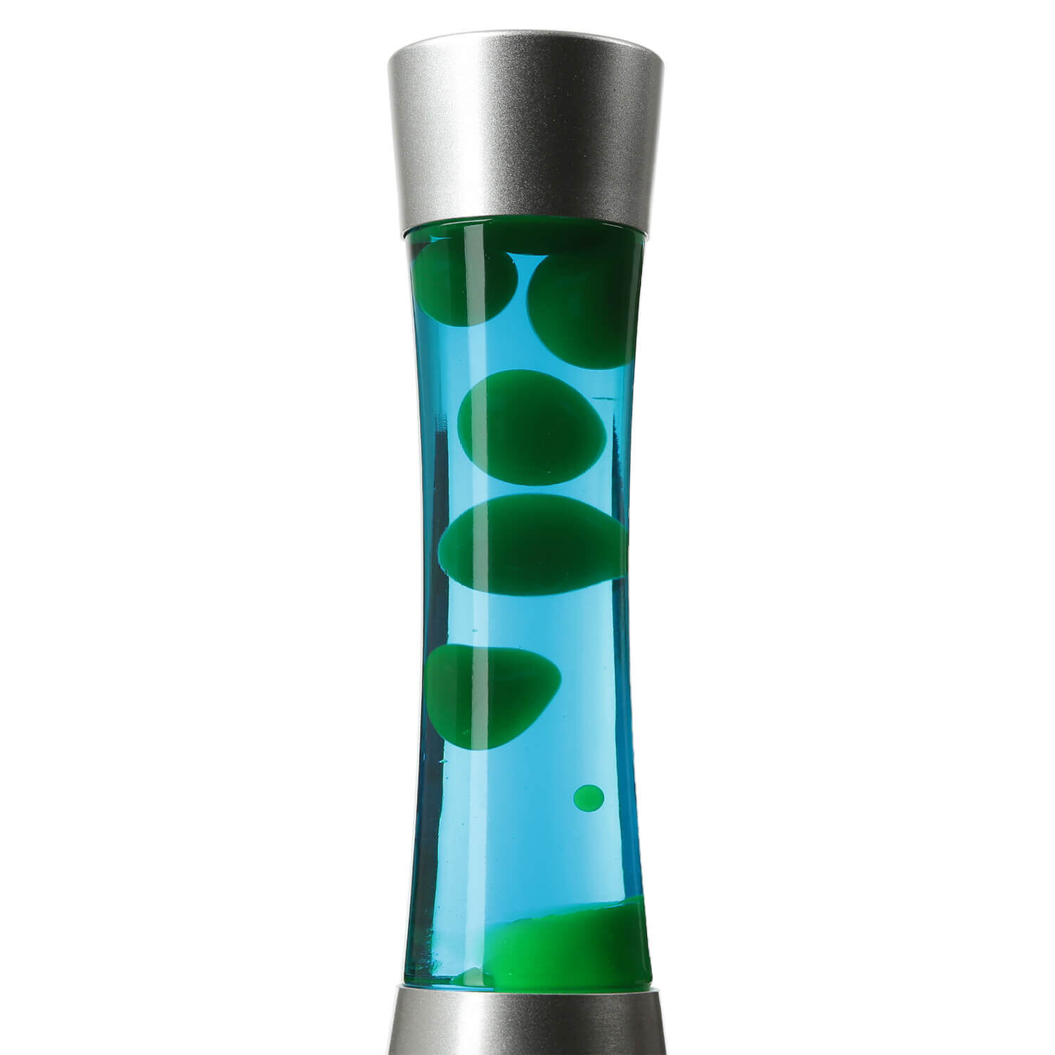 Lampe à lave colorée Bleu Vert avec interrupteur H:39cm SANDRO Flasche, Shaker