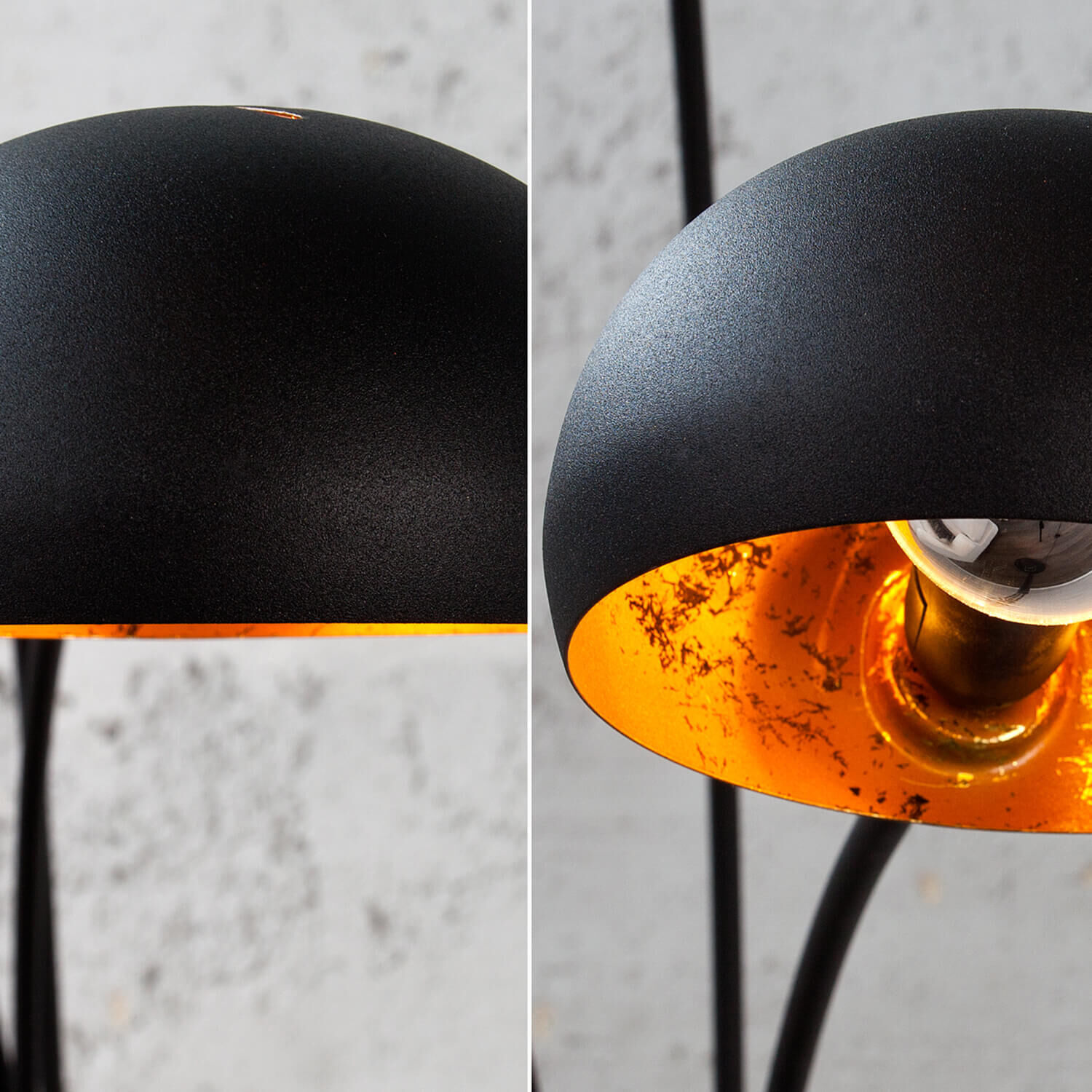 Lampadaire 205cm Retro flexible boule noir Lampe, Lampenschirm, Beleuchtung