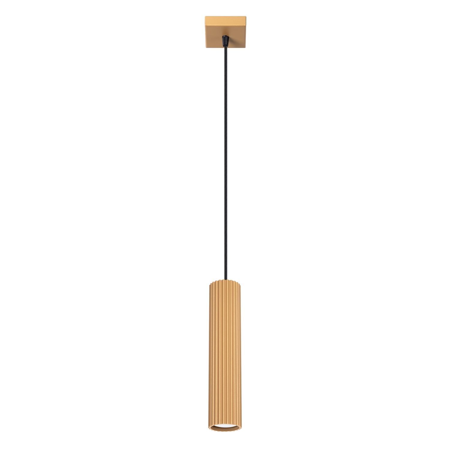 Suspension GU10 L : 8 cm H : max. 118 cm Aluminium doré Lampe
