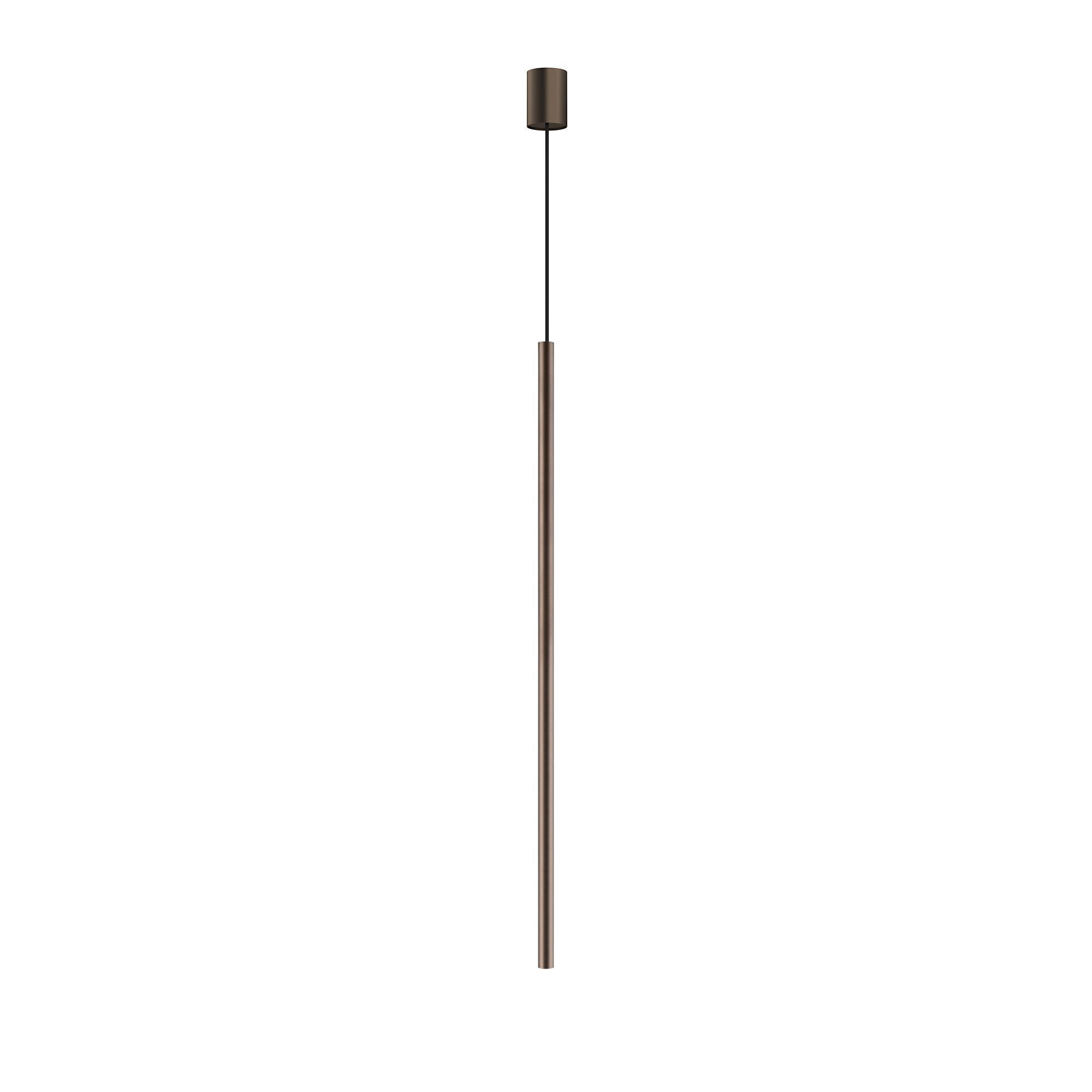 Lampe à suspendre métal Ø 2,5 cm brun mat rond G9 réglable