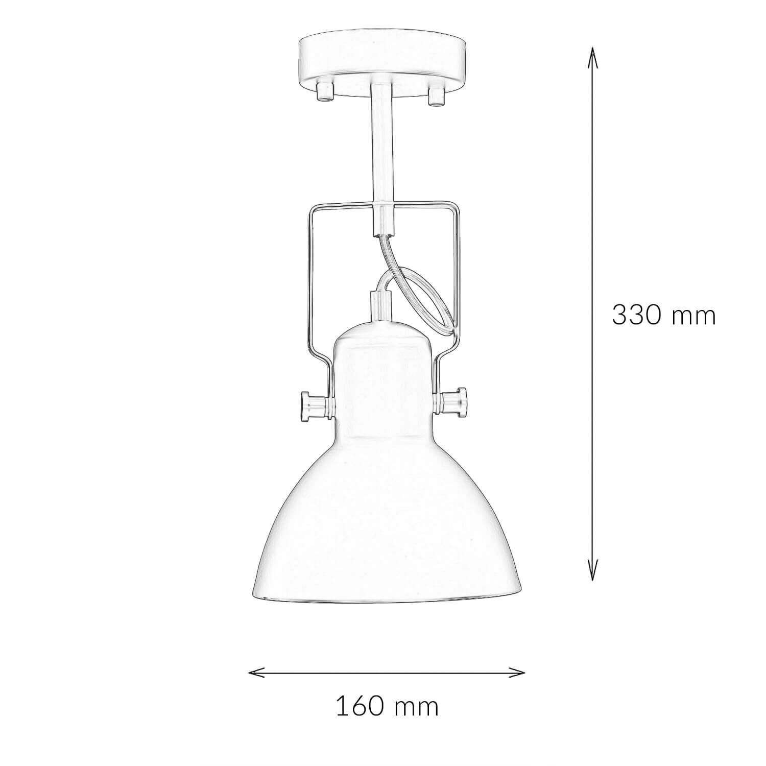 Spot lampe noir métal rond rétro DALLAS Beleuchtung