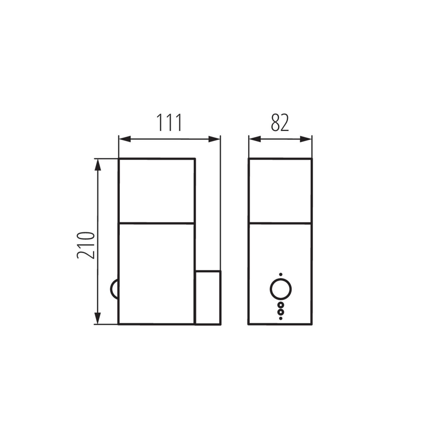 Lampe d'extérieur avec détecteur de mouvement Anthracite E27 IP44 Mur