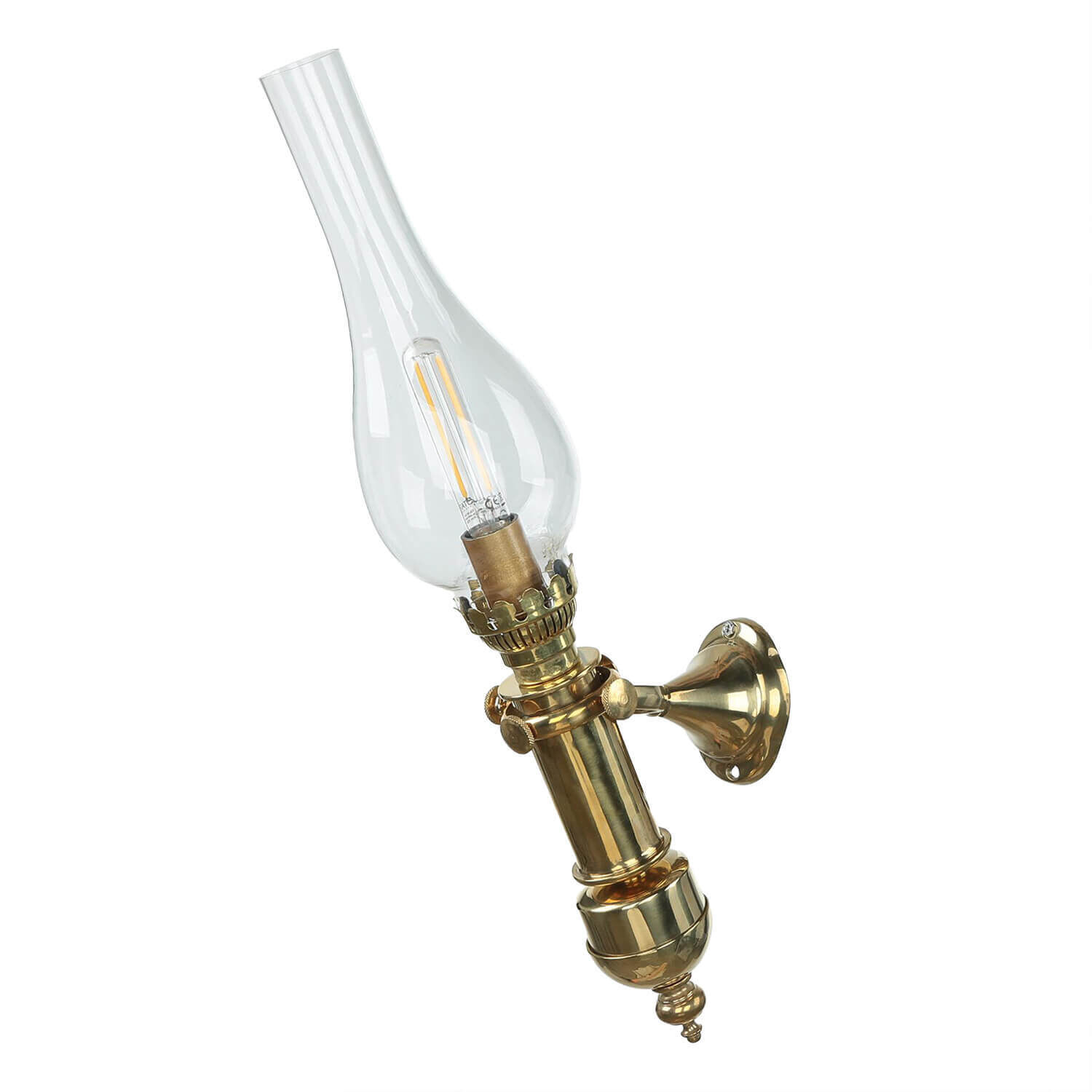 Applique murale de style GRETA laiton verre antique