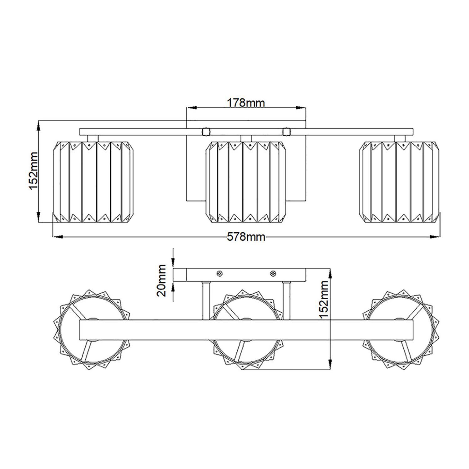 Applique salle de bain avec 3x LED G9 cristal IP44 chrome