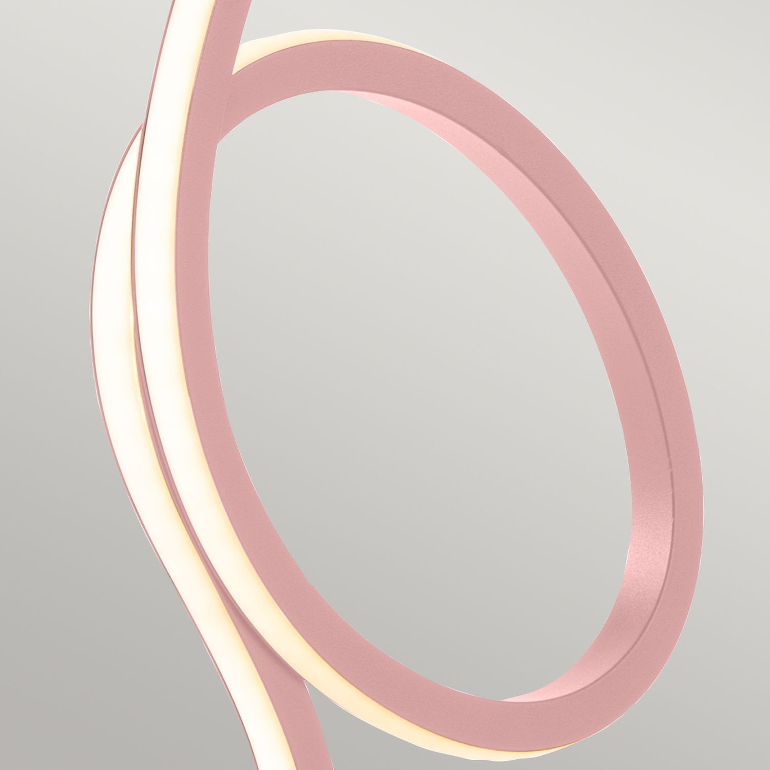 LED Tischleuchte Flamingo 3000 K Metall 50 cm hoch Pink Oval, Reifen