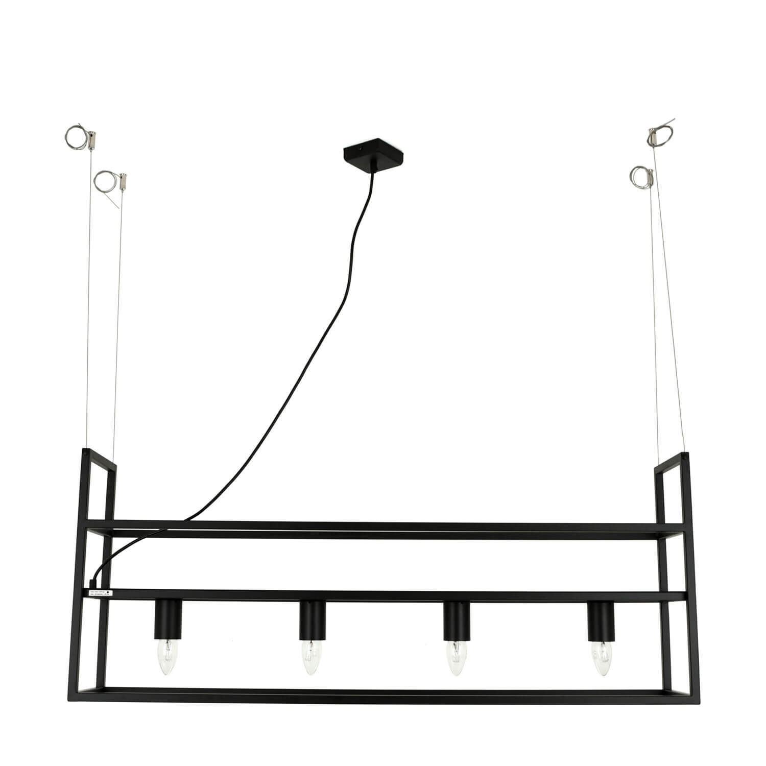 Lampe à suspendre Étagère suspendue L : 102 cm 5x E27 Métal Leuchter, Lampe, Strommast, Krippe, Bett für Säuglinge