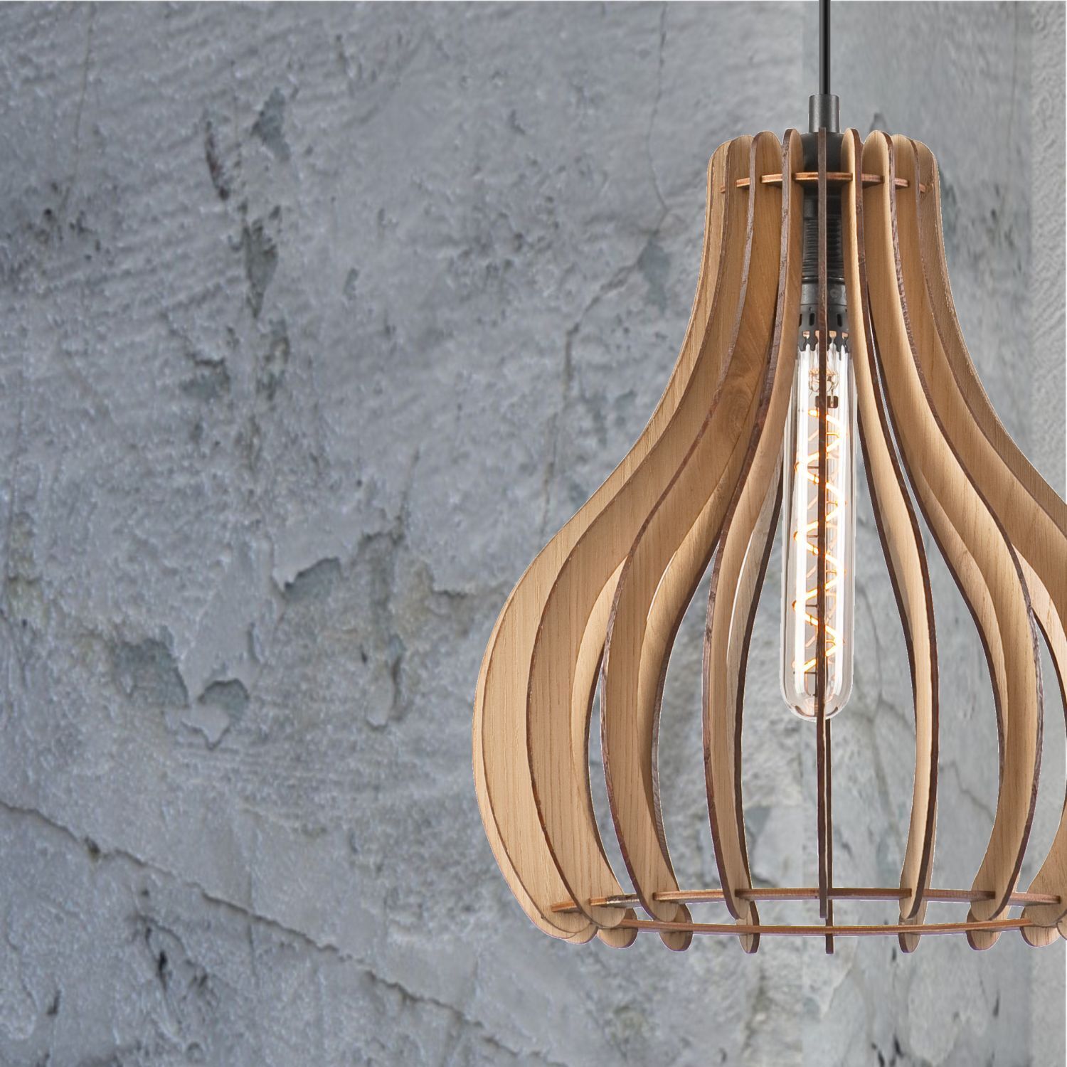 pendant, Lampe, Holz, Holzlampe, Glühbirne