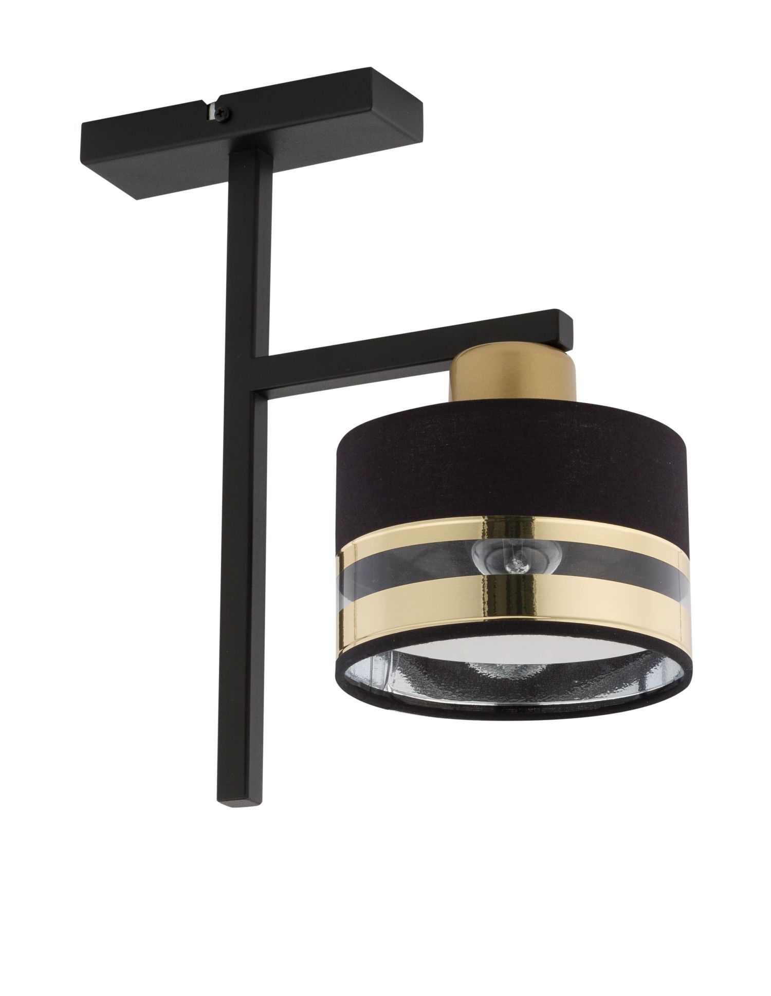 Lampe de plafond métal plastique L:15 cm E27 faible éblouissement