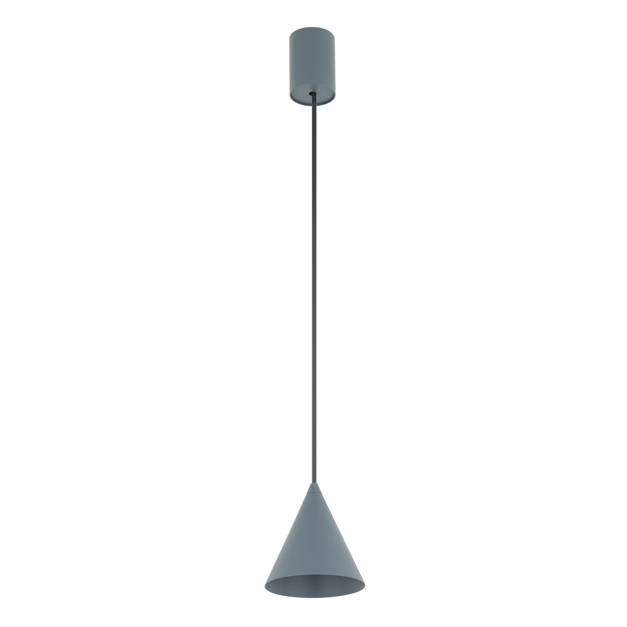 Runde Hängeleuchte Umbra Blau Ø11 cm GU10 Metall Kegel pendant light, cone shade, gray color, hanging lamp, cord length adjustable