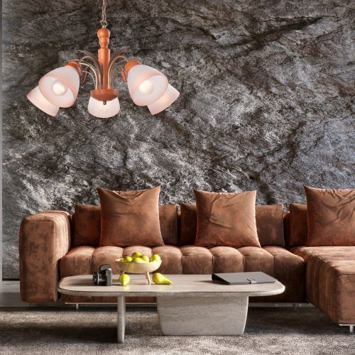 Couch, Kronleuchter, Lampe, Tabelle, Wohnzimmer