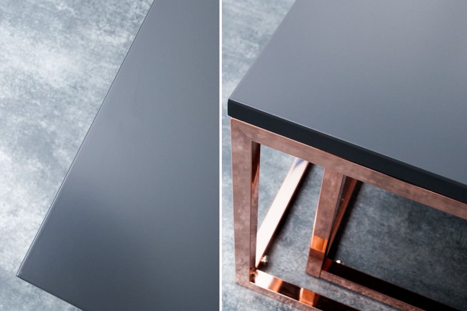 Table basse MDF métal set de 2 pièces en anthracite cuivre Moebel, Tabelle, Kaffeetisch, Innenarchitektur, Sperrholz