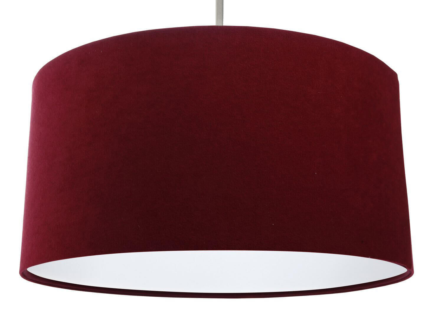 Lampe à suspendre Table de salle à manger Lampe d'intérieur Ø40cm Rouge Blanc Tissu