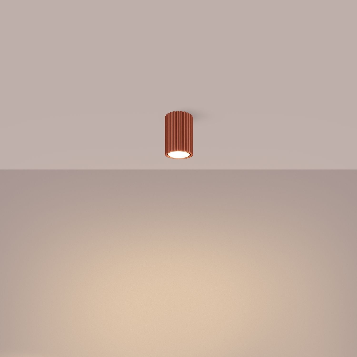 Spot à monter en saillie Ø 6,5 cm H : 10 cm petit aluminium GU10 rouge