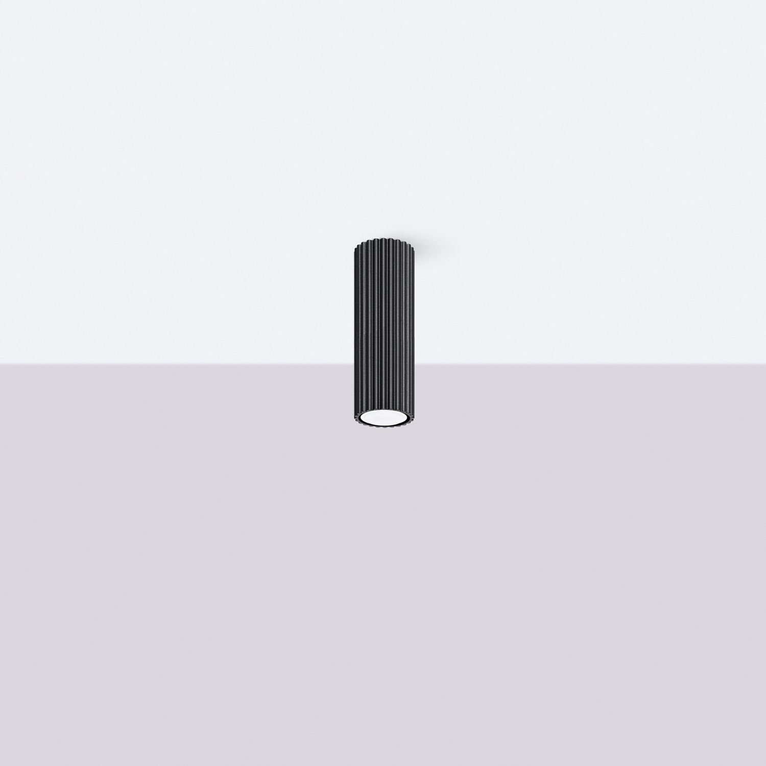 Lampe de plafonnier en saillie Ø 6,5 cm H : 20 cm Noir GU10 Aluminium