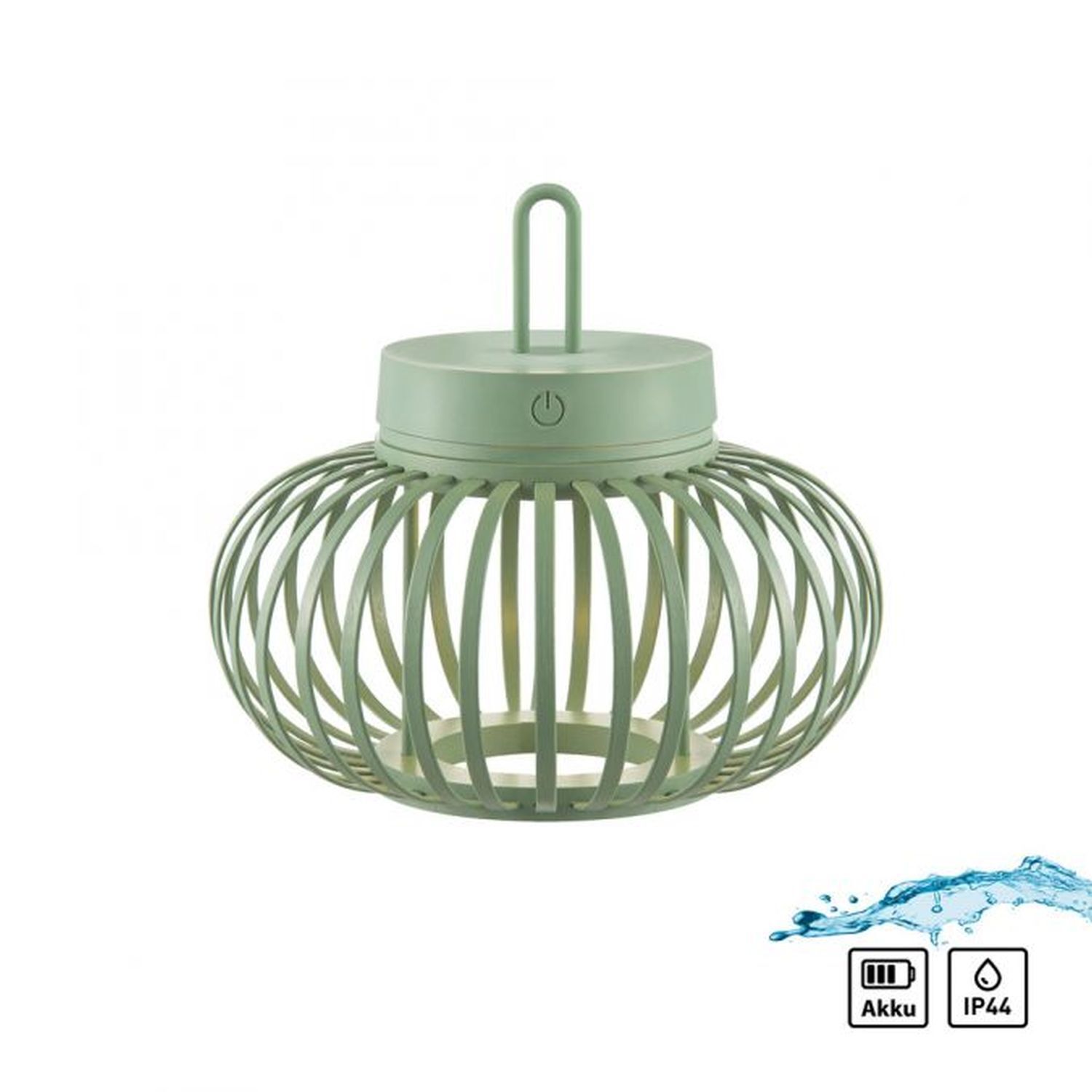 Lampe de table LED rechargeable Dimmer Touch 22 cm IP44 2 W vert