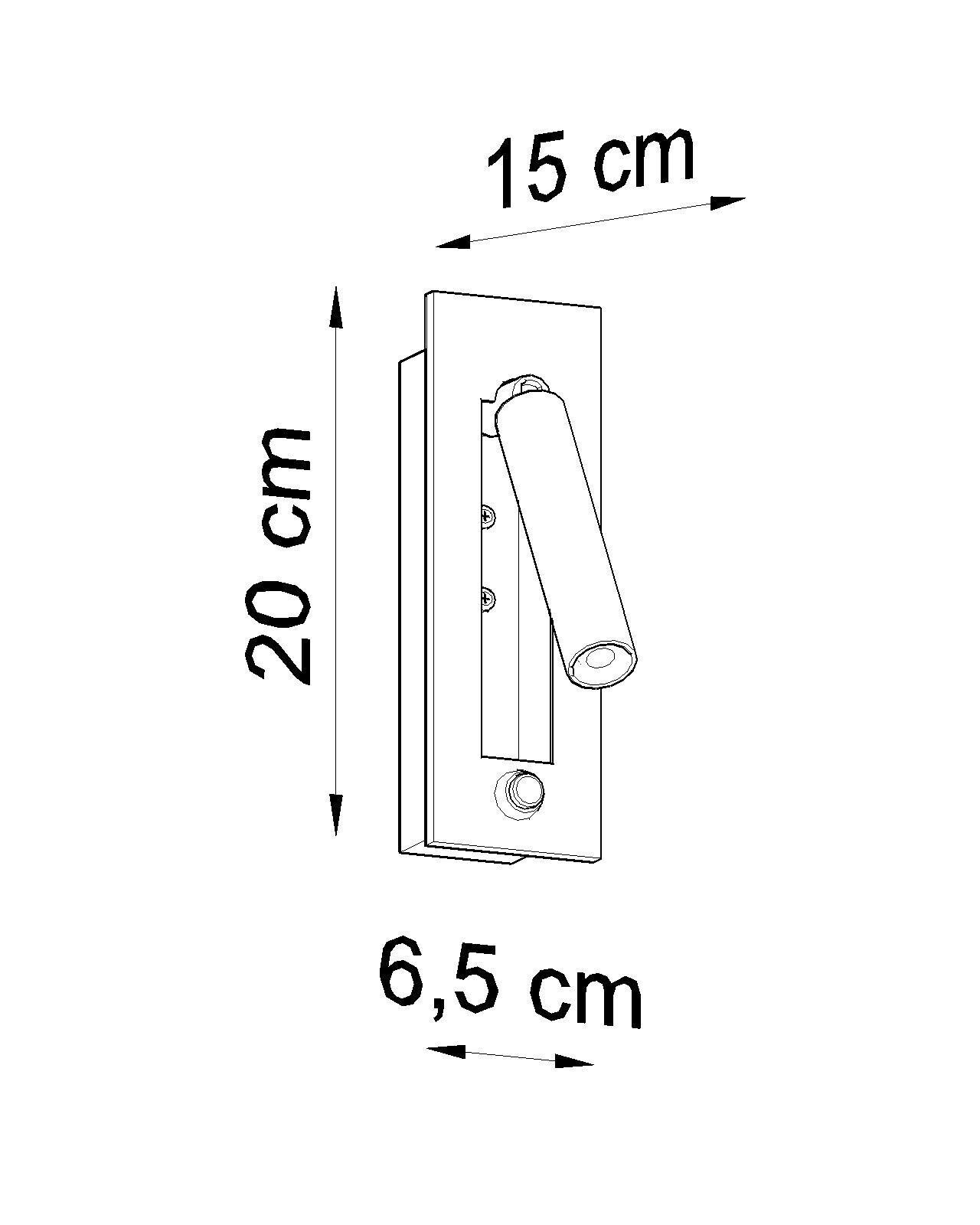 Applique Métal Noir ajustable H : 20 cm Lire G9