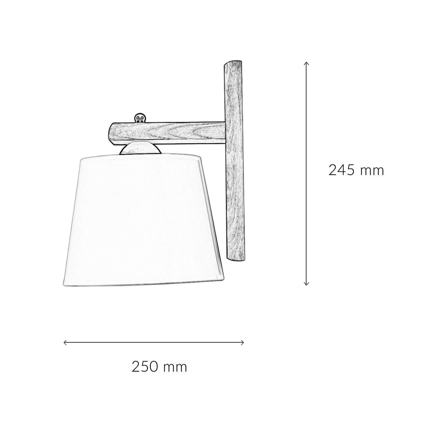 Wohnliche Wandlampe BEVERELY Holz 3-flmg Leuchte Lampe