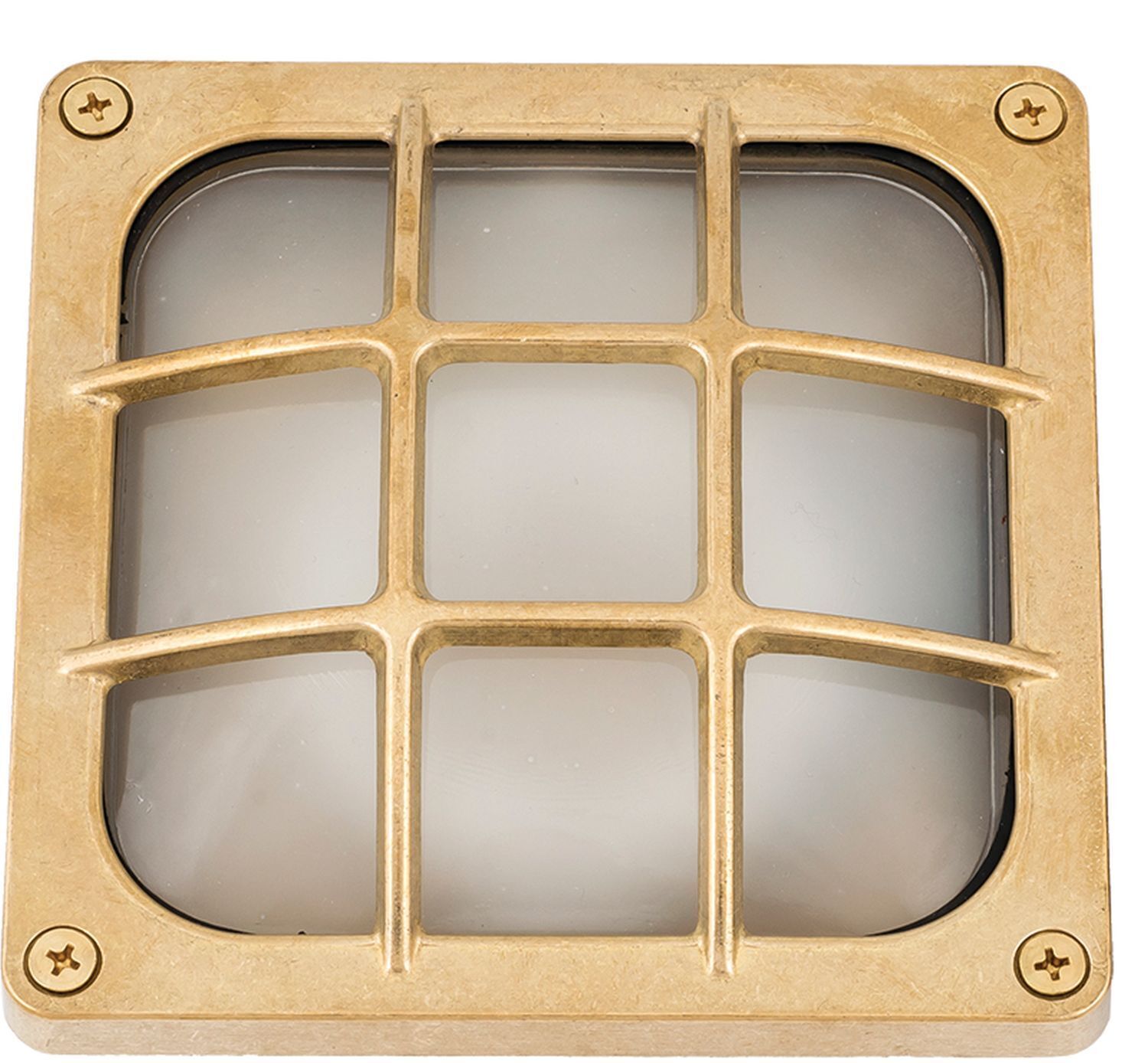 Applique en laiton carrée IP64 L:16cm extérieur