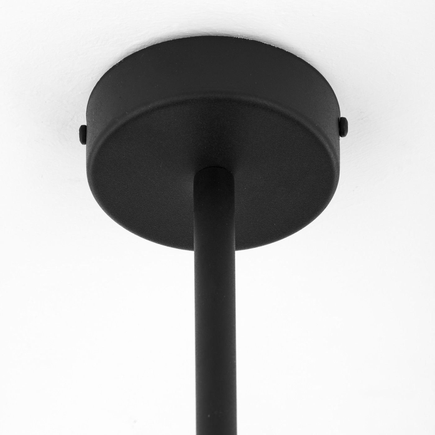 Plafonnier métal verre 100 cm G9 GU10 noir ambre