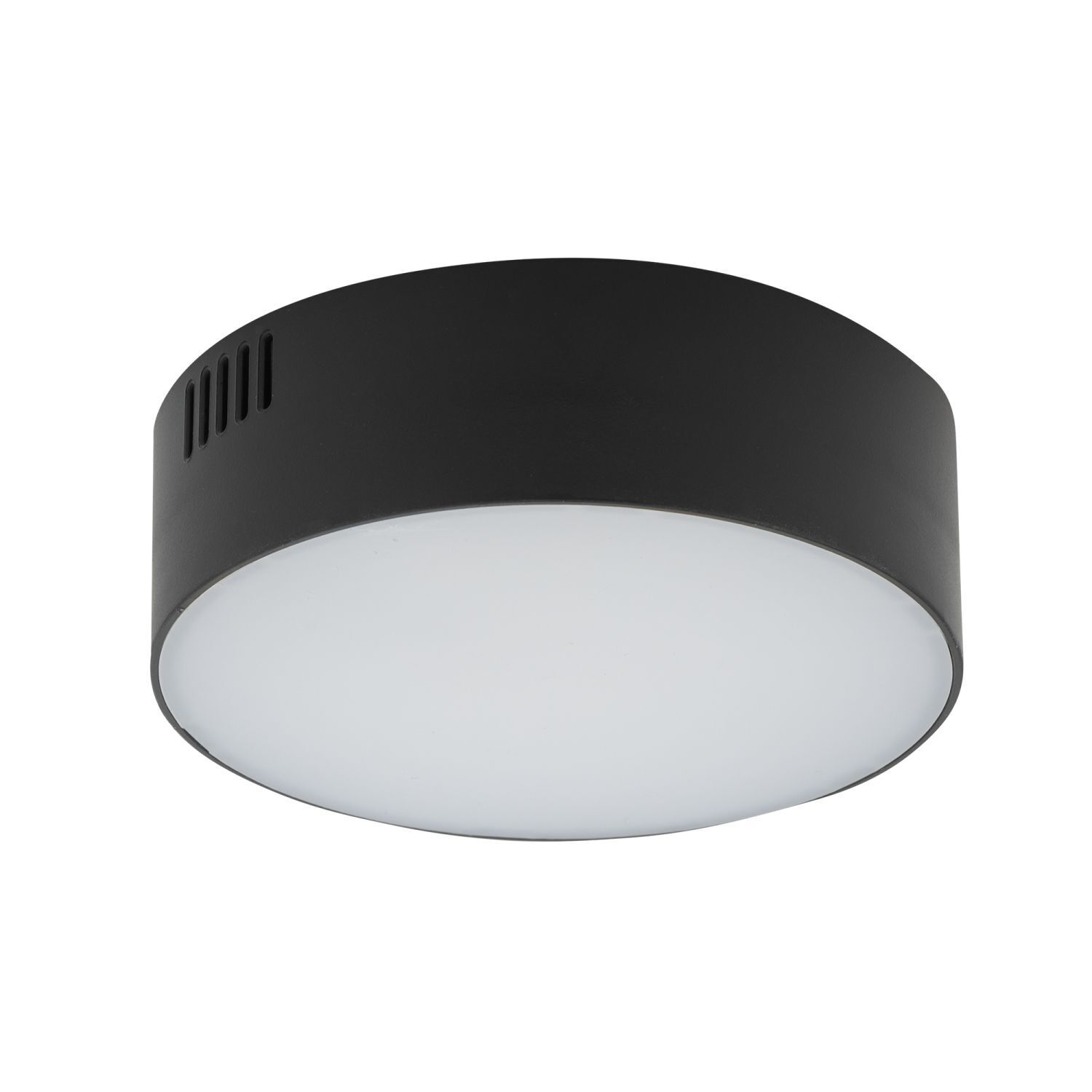 Plafonnier LED noir Ø 11 cm 4000 K blanc neutre faible éblouissement