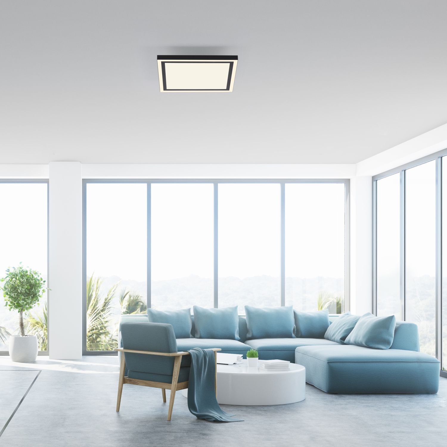 Plafonnier LED Télécommande 2700-5000 K dimmable Wohnzimmer, Tabelle, Couch, Dekoration für Zuhause, Kaffeetisch