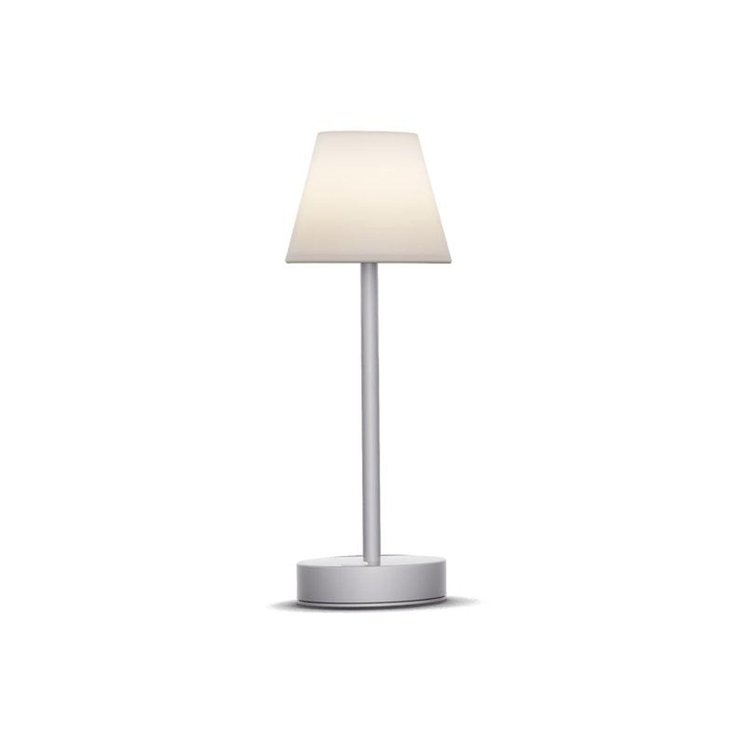 Lampe de table LED extérieure sans fil 32 cm Touch Dimmer Gris Blanc Lampe, Tischlampe, Lampenschirm