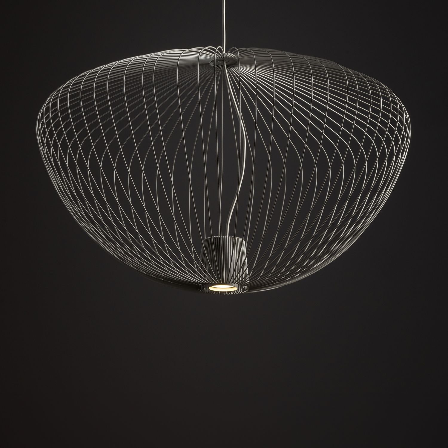 Suspension décorative métal gris soie GU10 L:70 cm