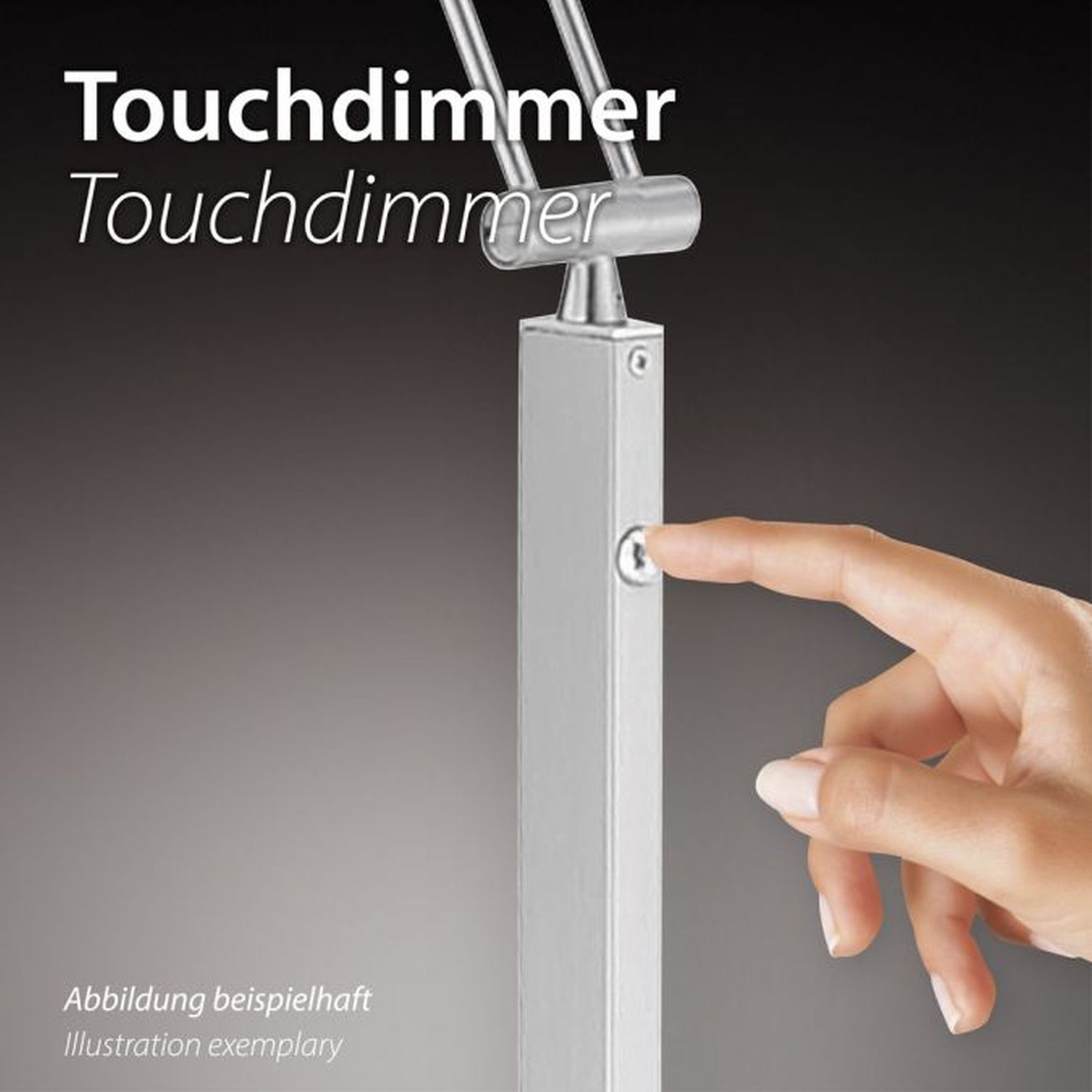 LED Nachttischleuchte dimmbar Touch Alabasterglas 28 cm Dimmbare LED Pendelleuchte Touch 4680 lm in Messing