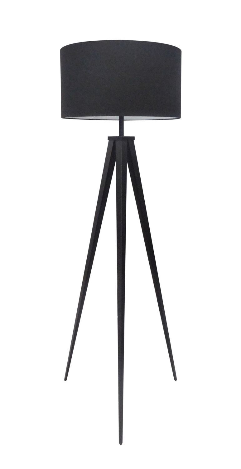 Lampadaire noir rétro 142cm salon KODORA