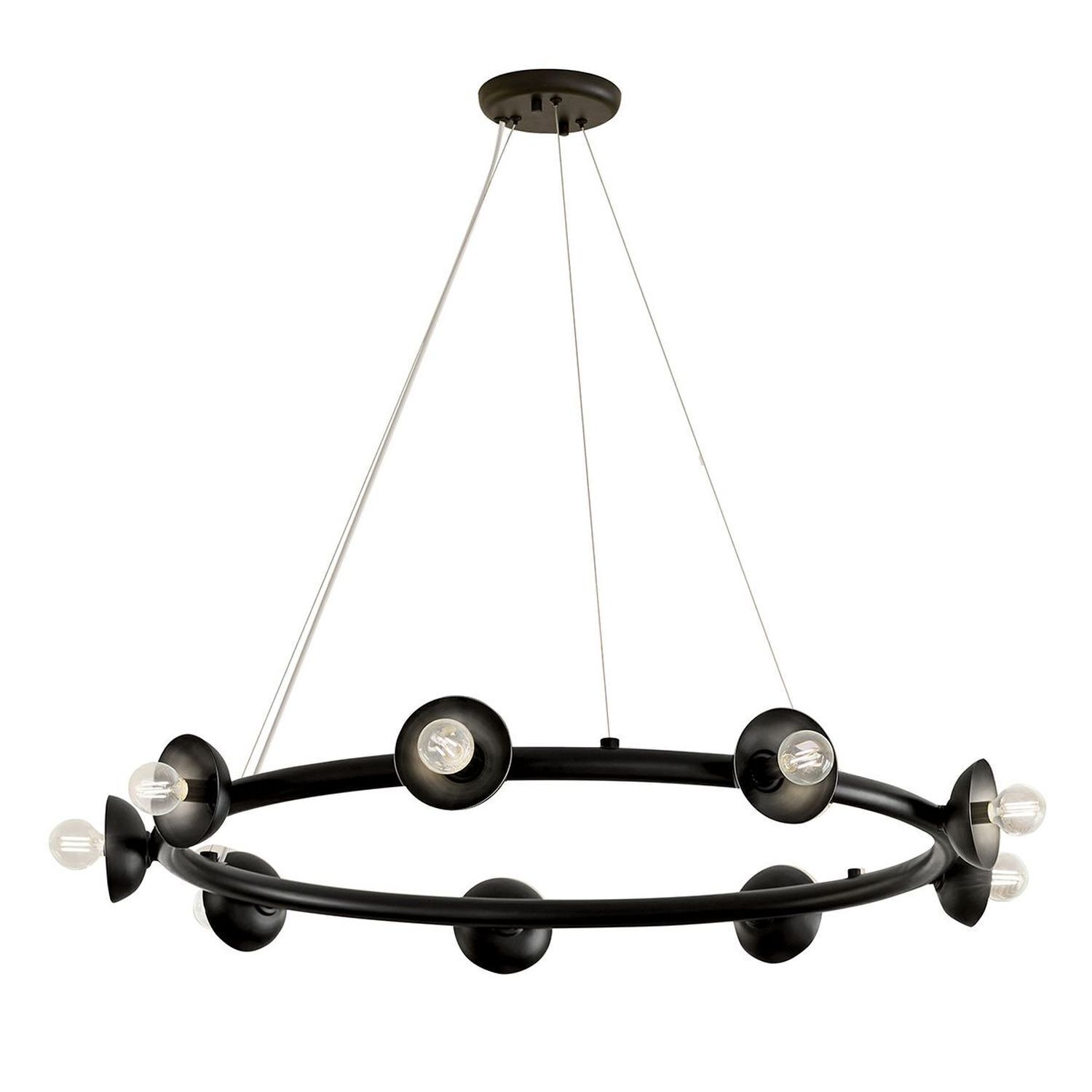 Lampe à suspendre métal ronde D : 87,6 cm H : max. 185,5 cm Noir