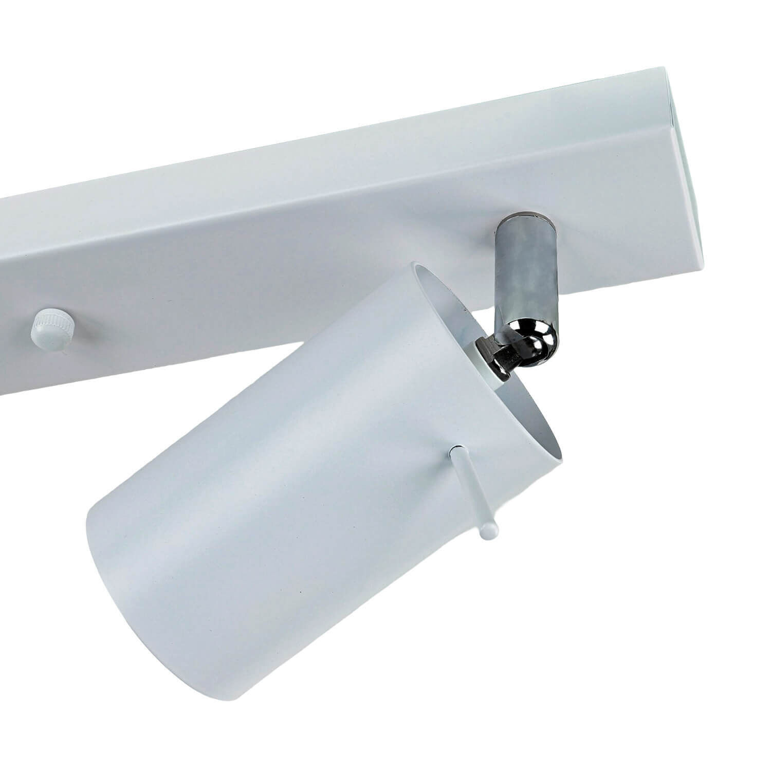 Deckenstrahler Metall 4-flammig 80 cm länglich GU10 Weiß Beleuchtung