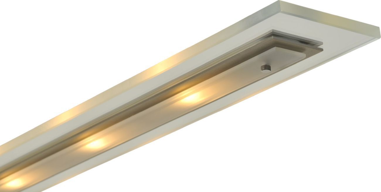 Suspension LED à intensité variable Abat-jour en verre nickel mat
