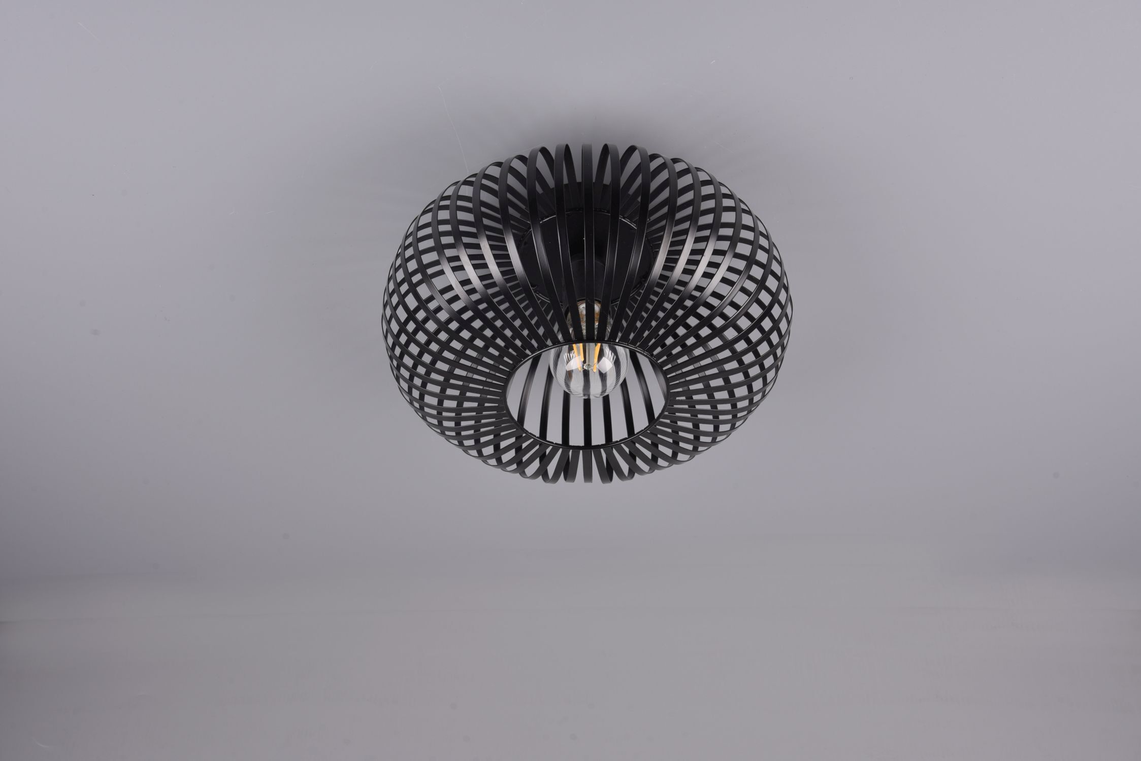 Plafonnier industriel métal noir E27 Ø30 cm rond Deckenleuchte, Lampe, Kronleuchter, Leuchte