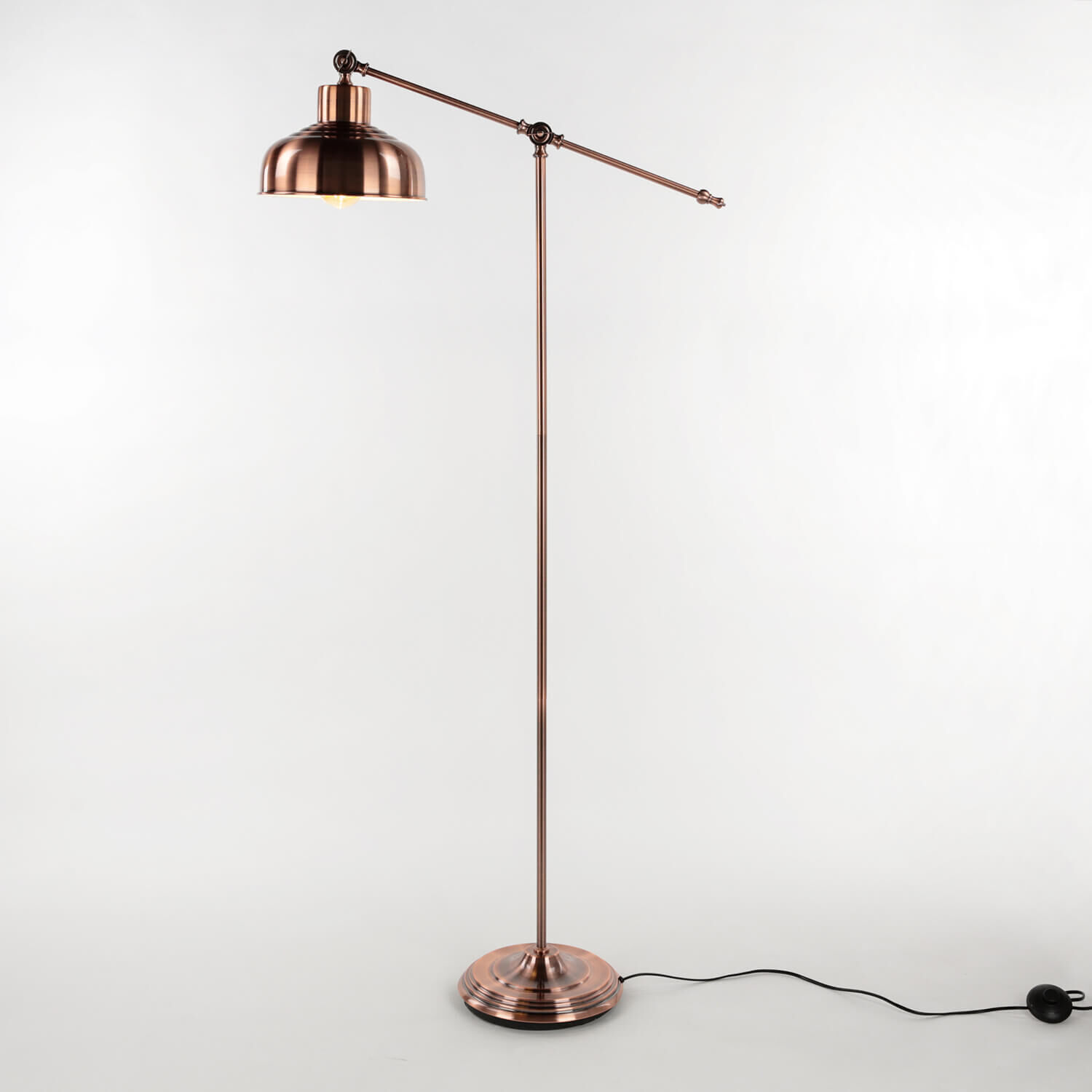 Lampadaire vintage en cuivre antique