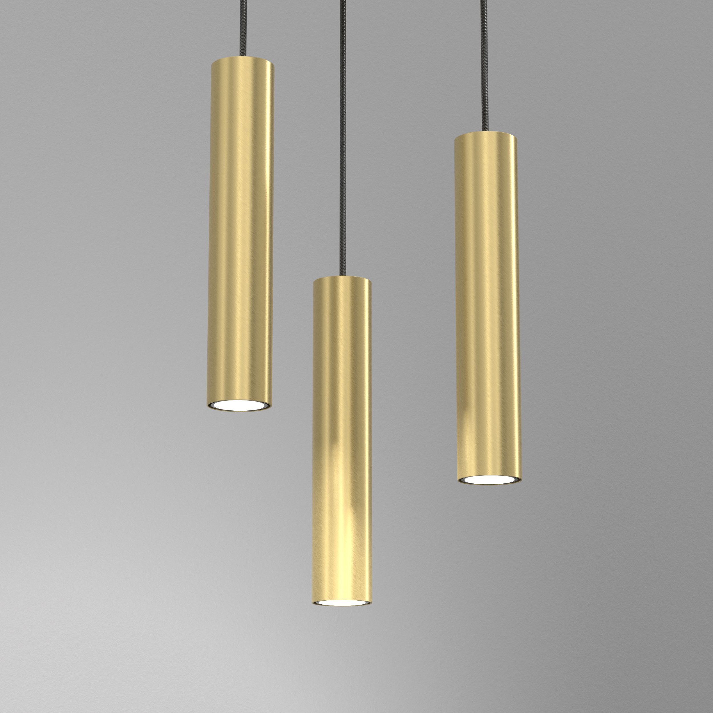 Lampe à suspendre Moderne laiton noir GU10 3-flamme