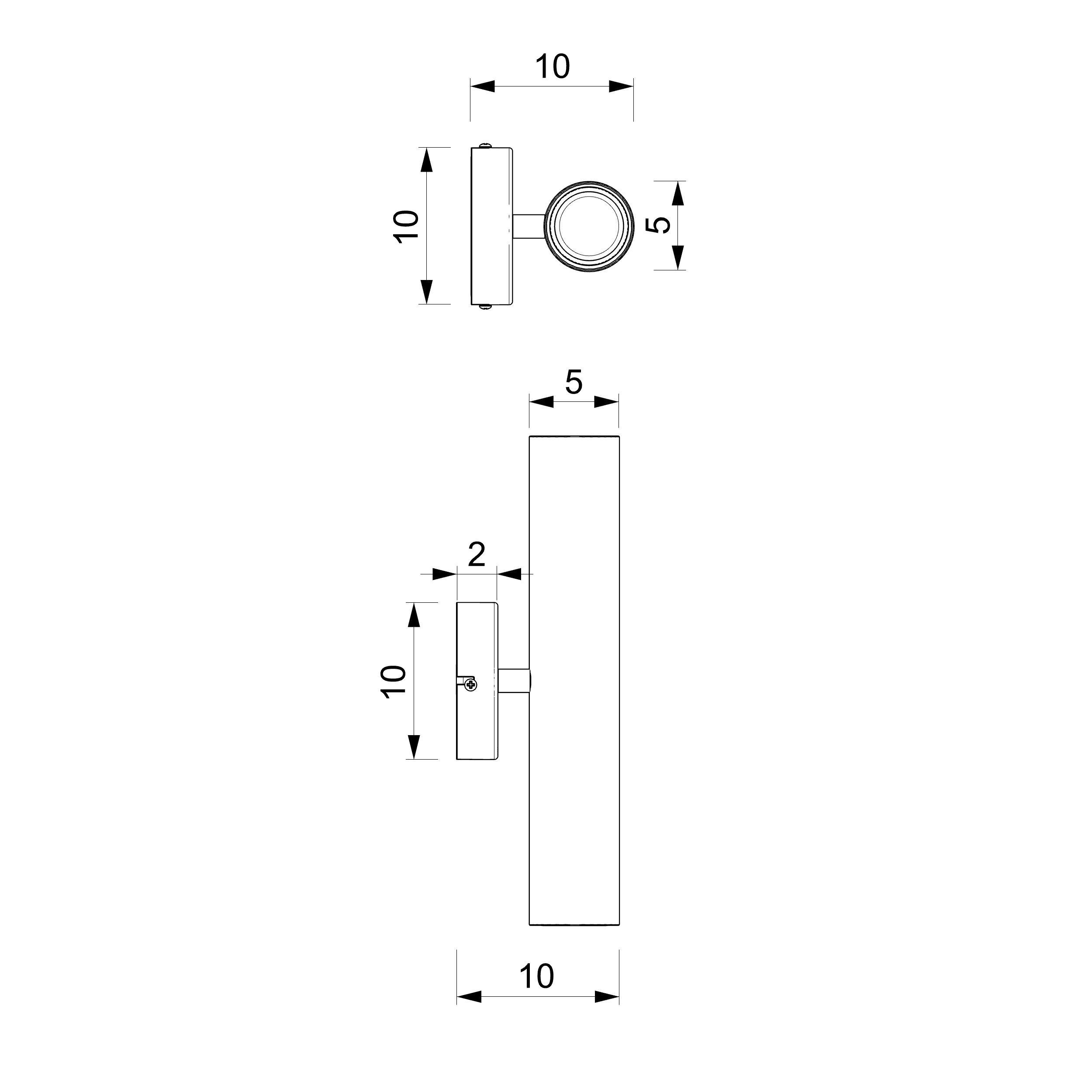 Applique Up Down métal laiton 2x GU10